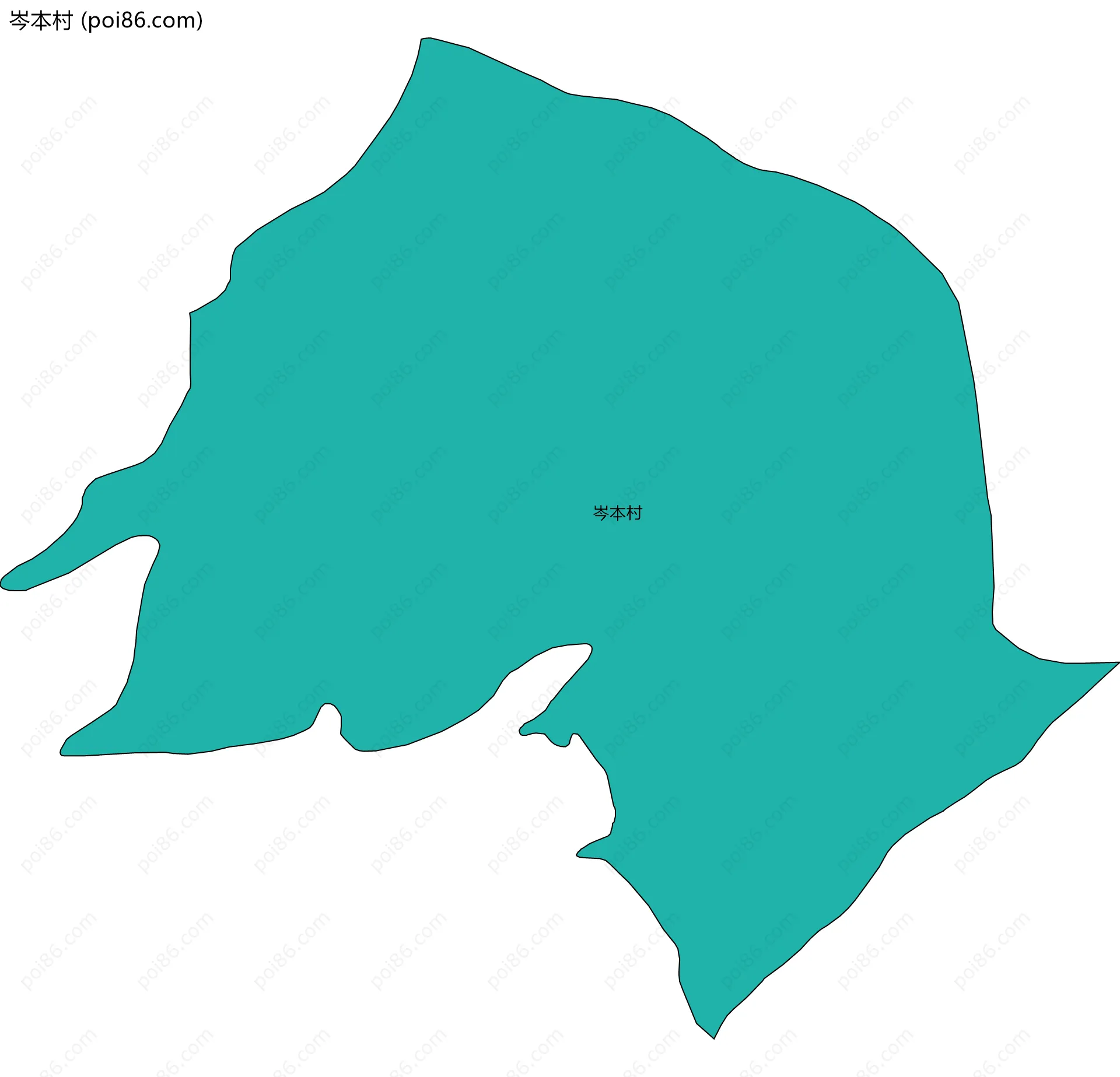 岑本村边界地图