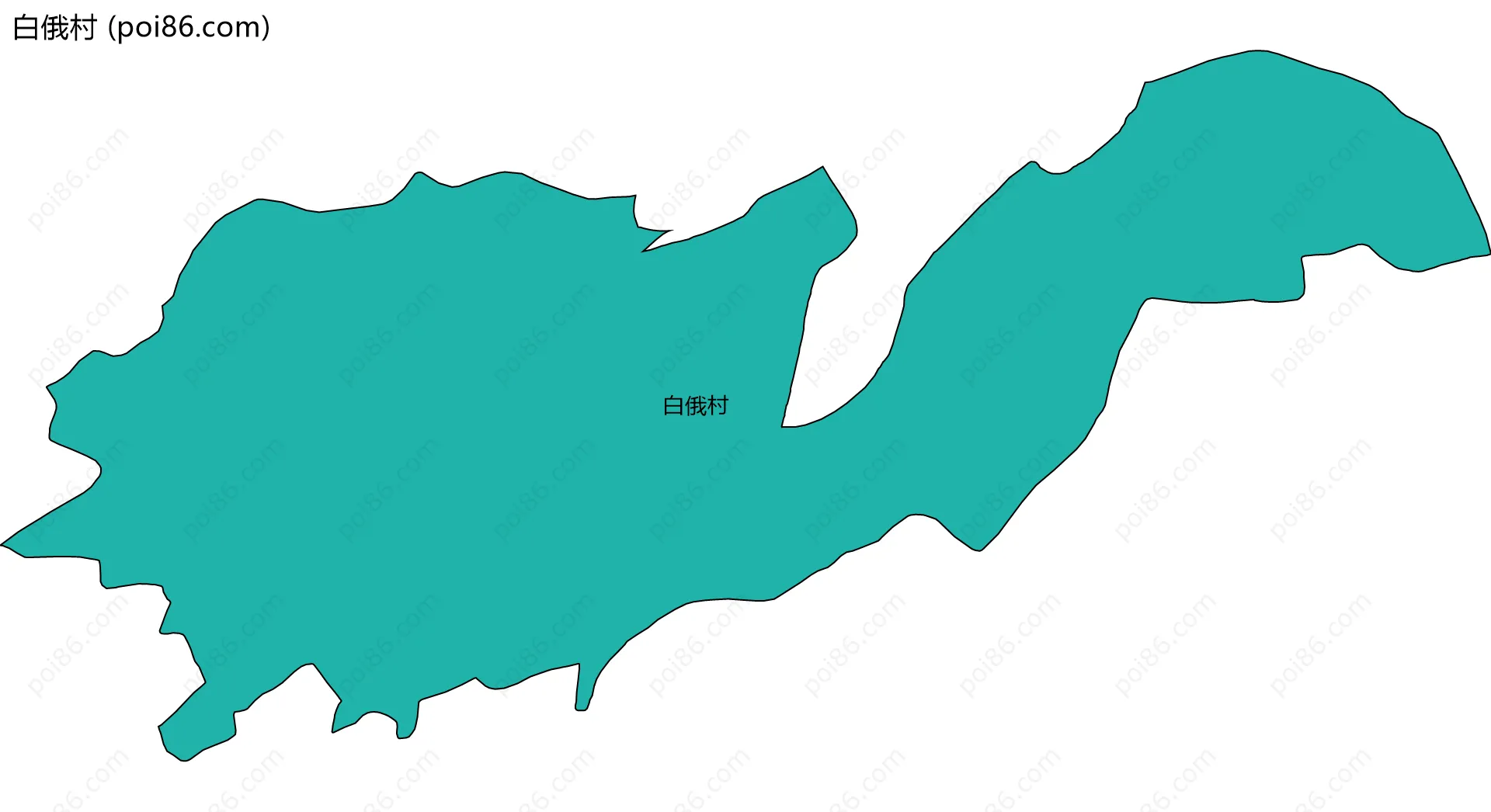 白俄村边界地图