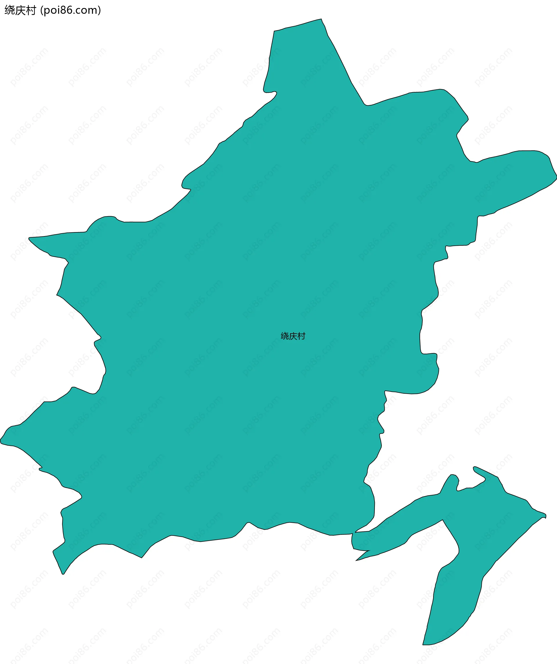 绕庆村边界地图