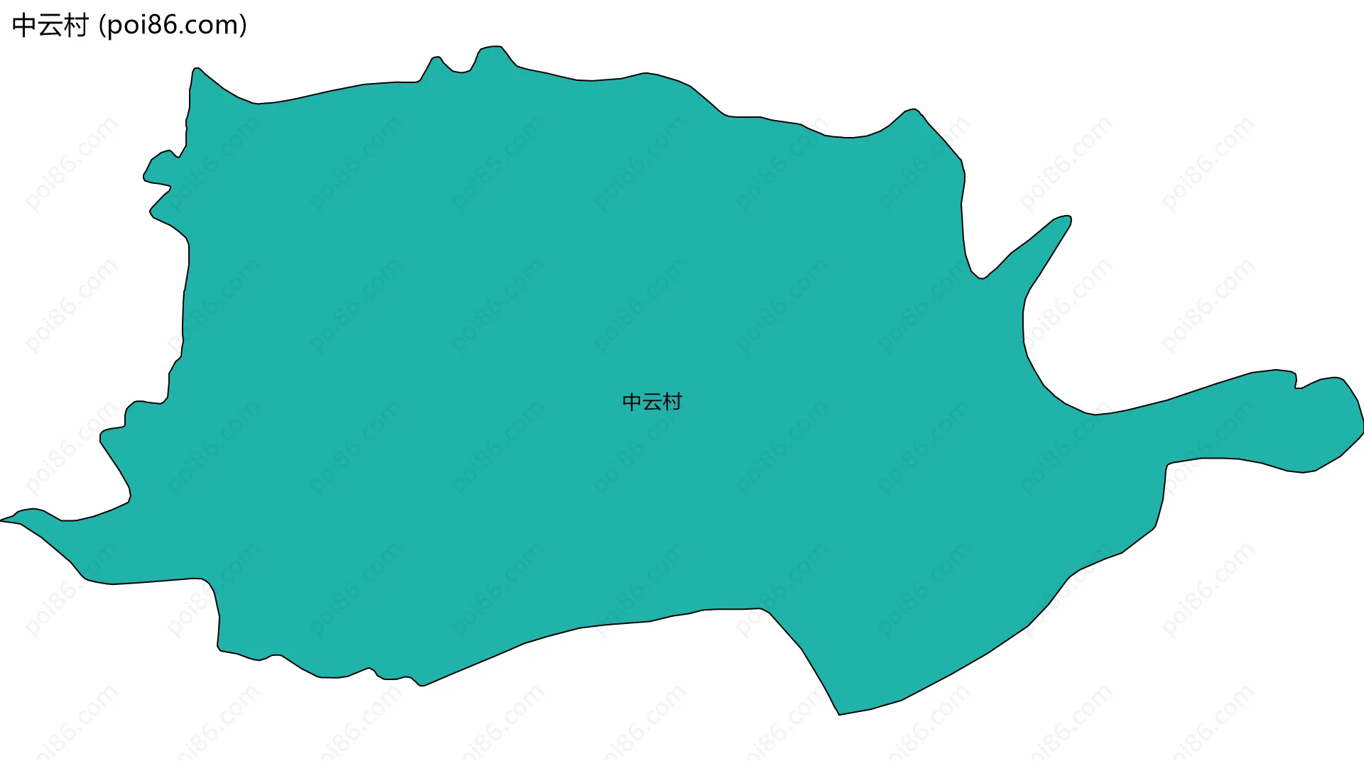 中云村边界地图