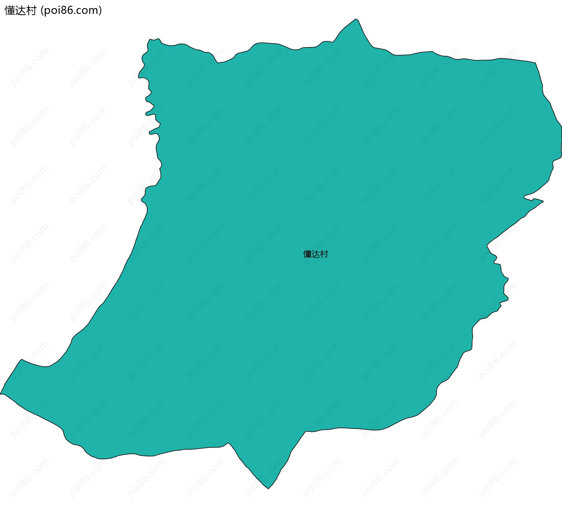 懂达村边界地图