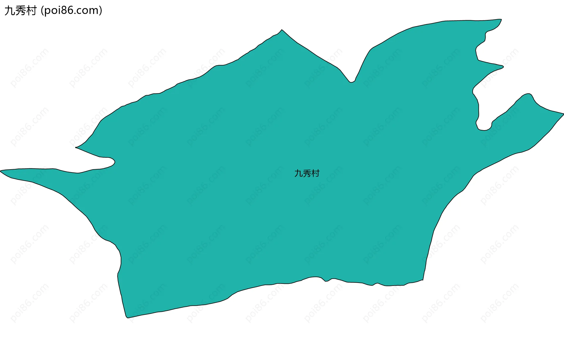 九秀村边界地图
