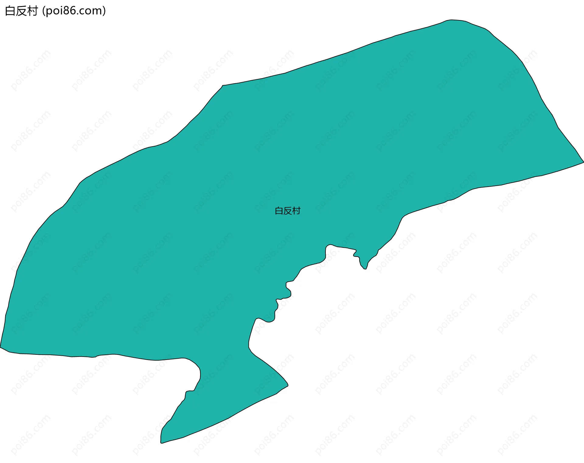 白反村边界地图