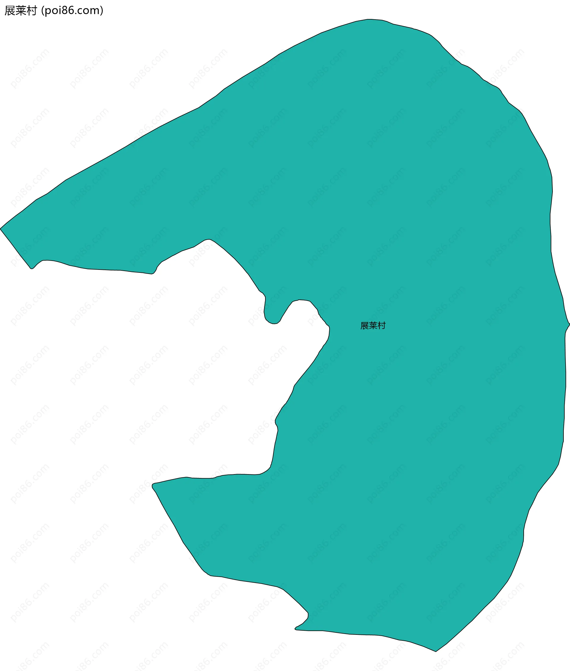 展莱村边界地图