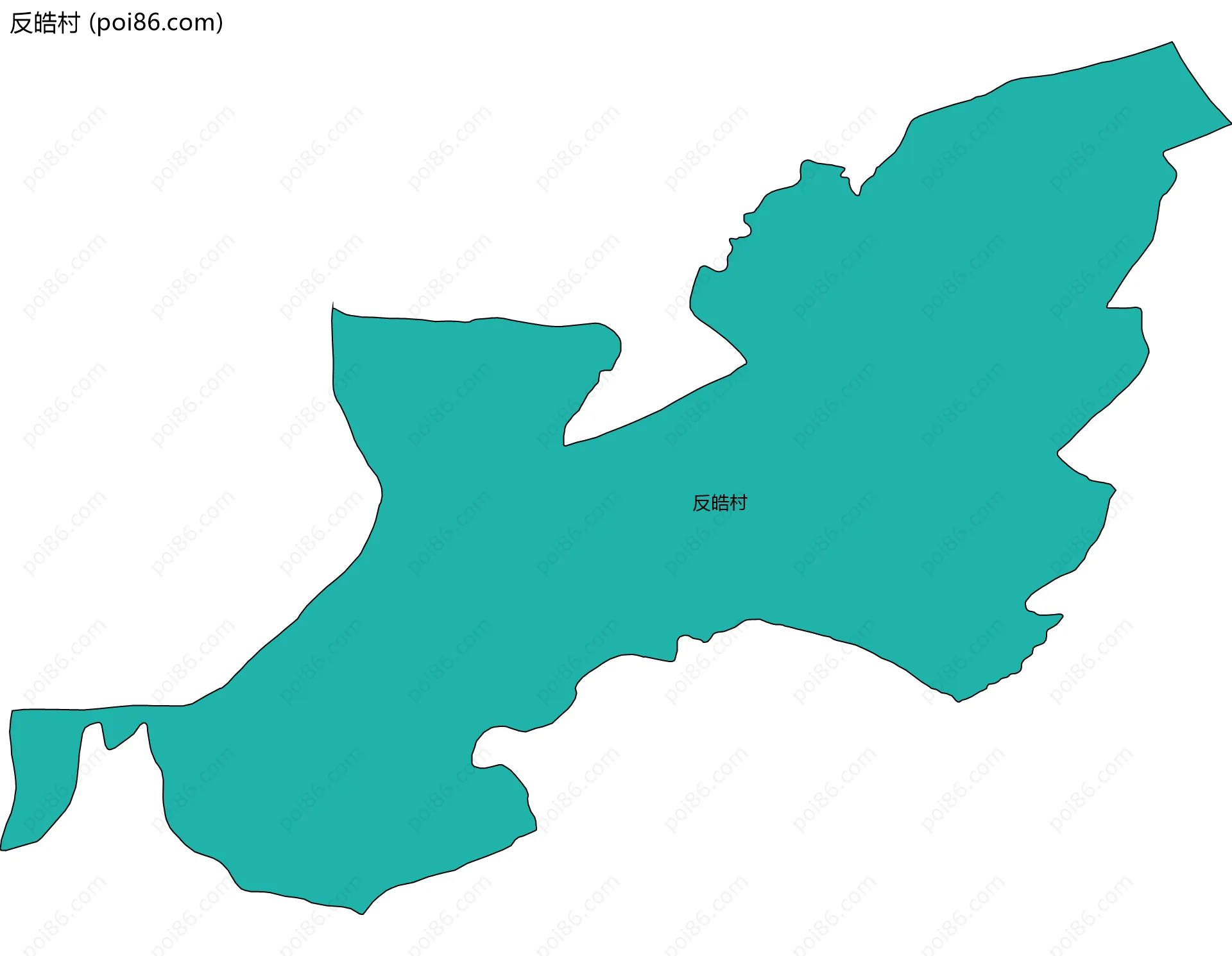 反皓村边界地图