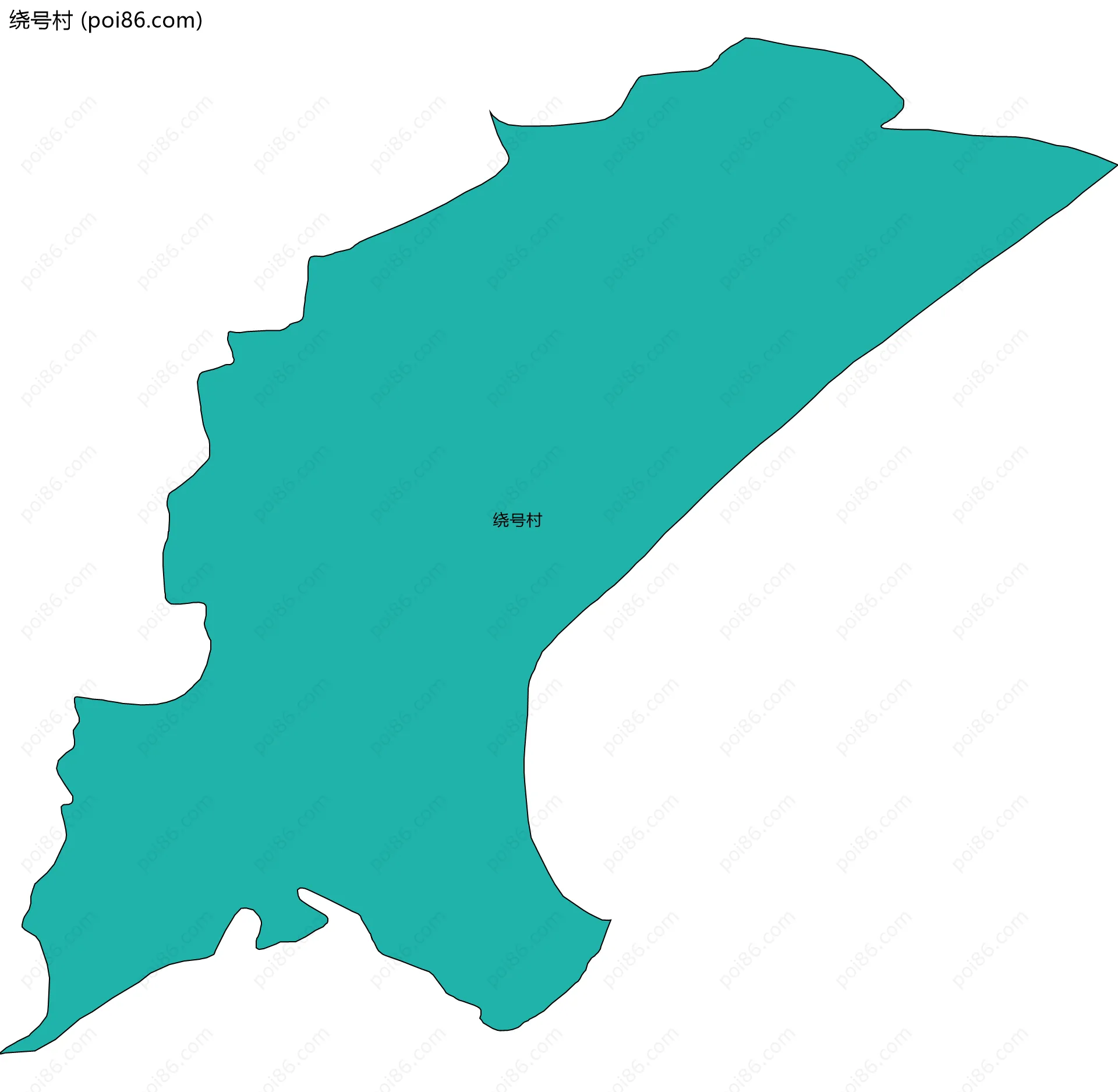 绕号村边界地图