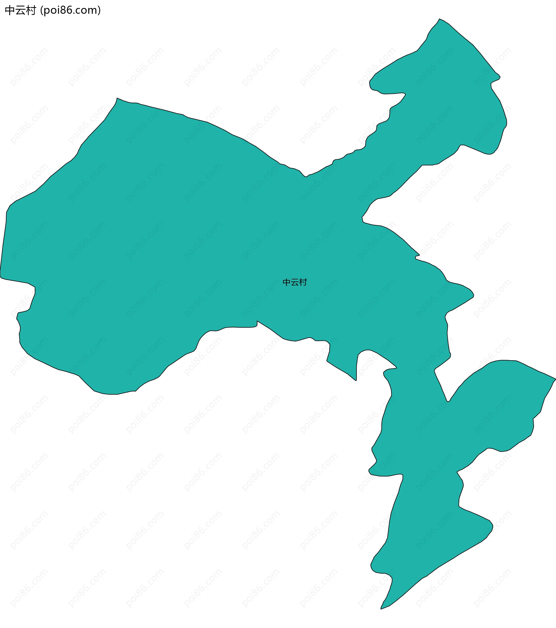 中云村边界地图