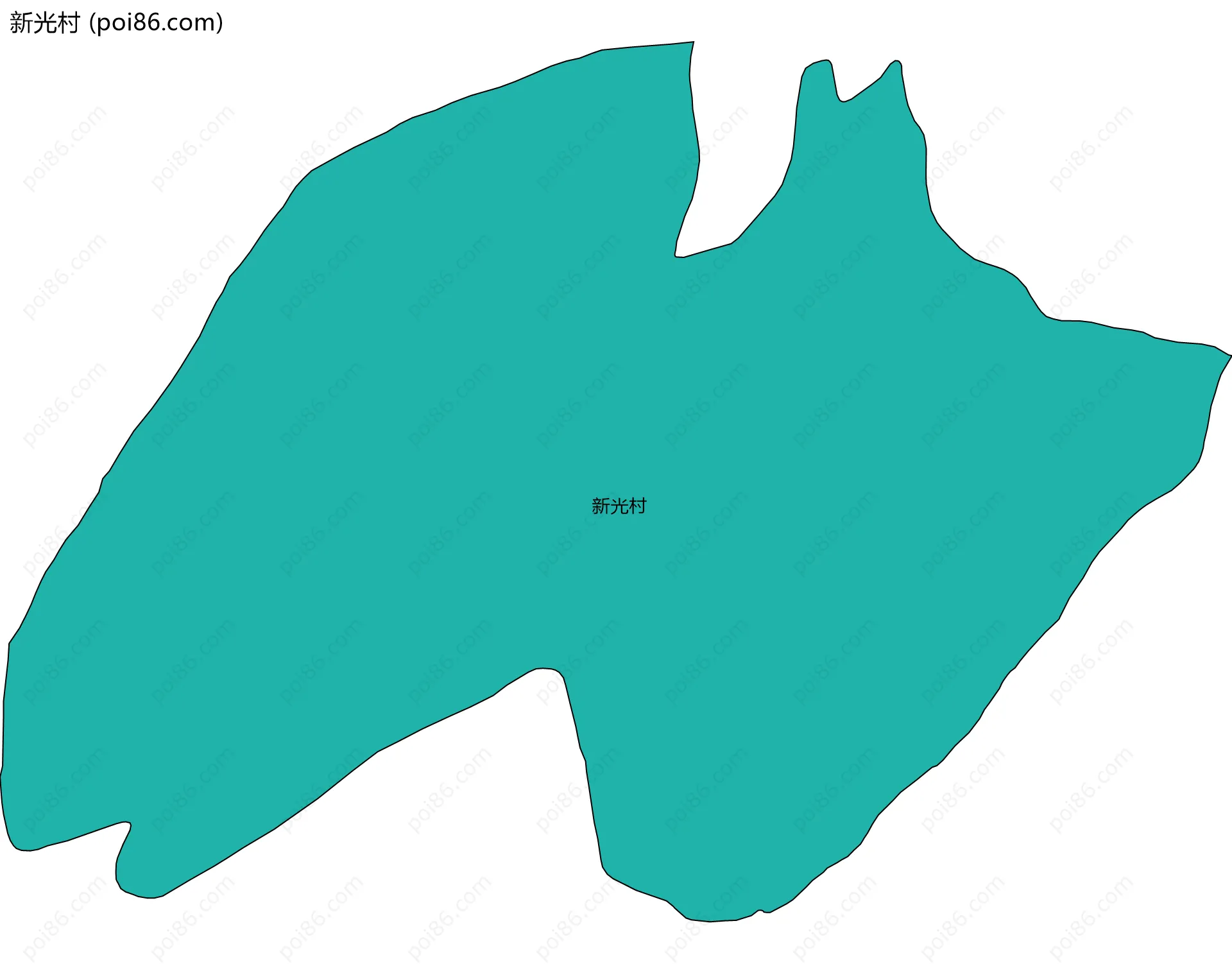 新光村边界地图