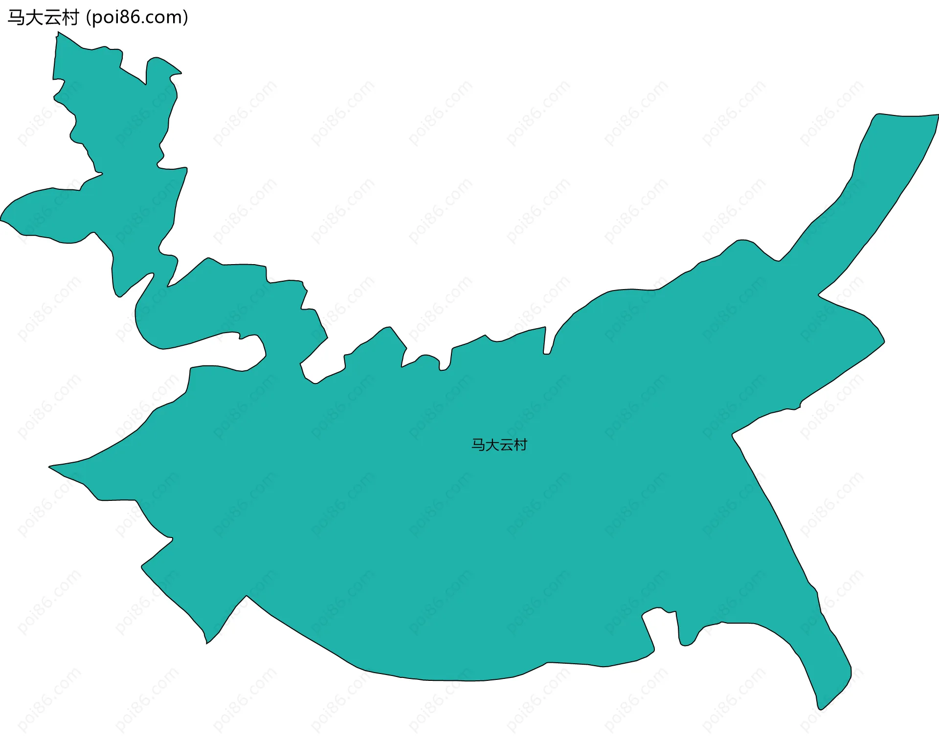 马大云村边界地图