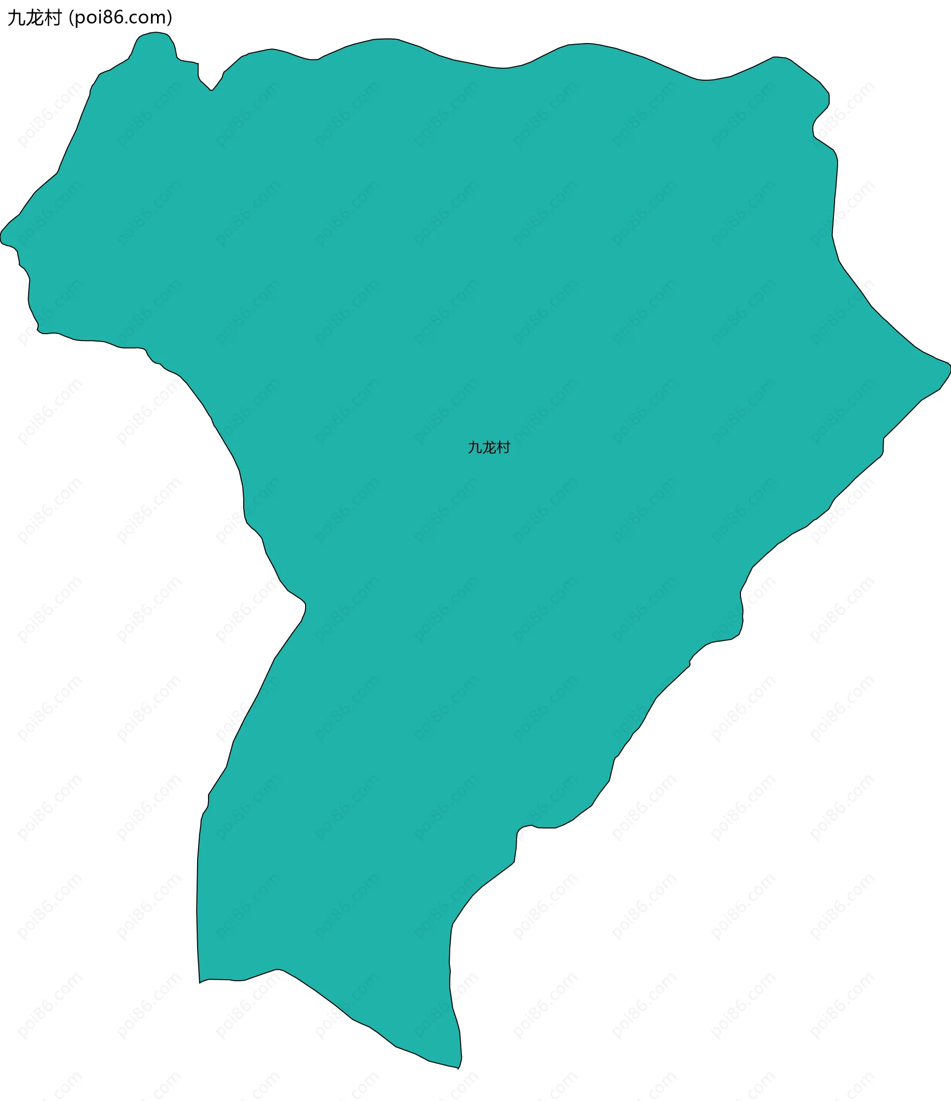 九龙村边界地图