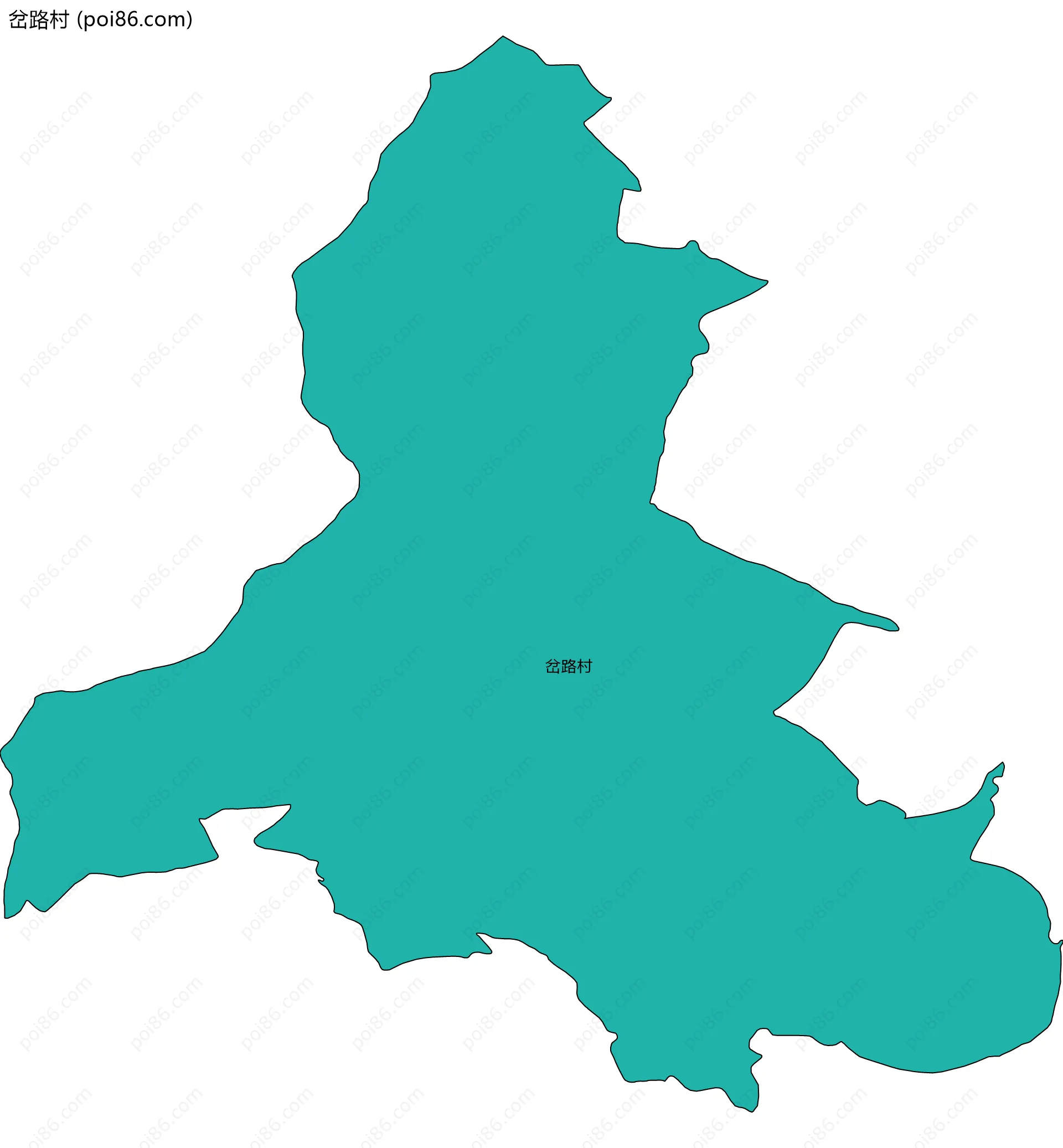 岔路村边界地图