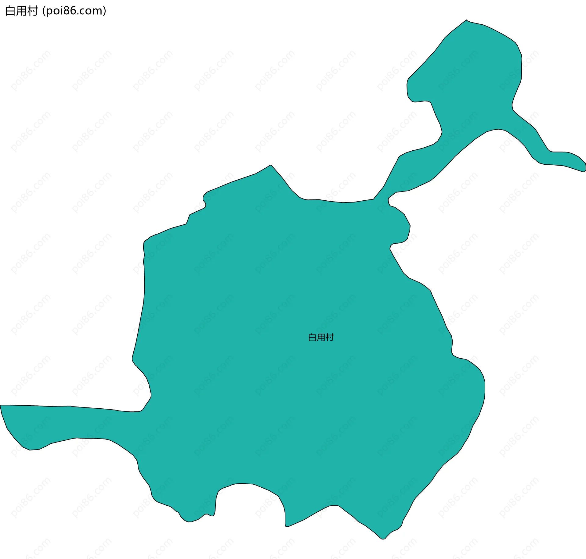 白用村边界地图