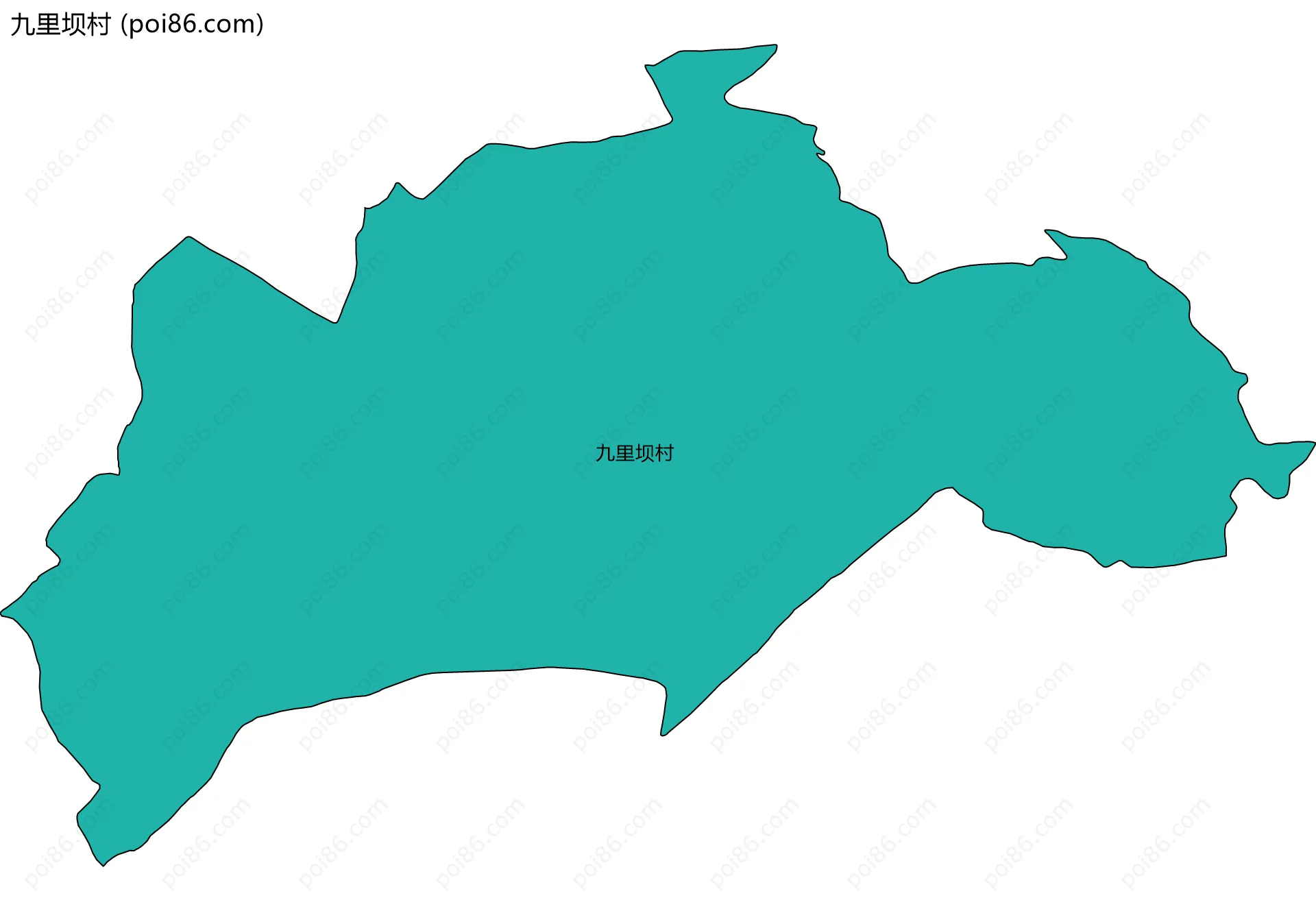 九里坝村边界地图