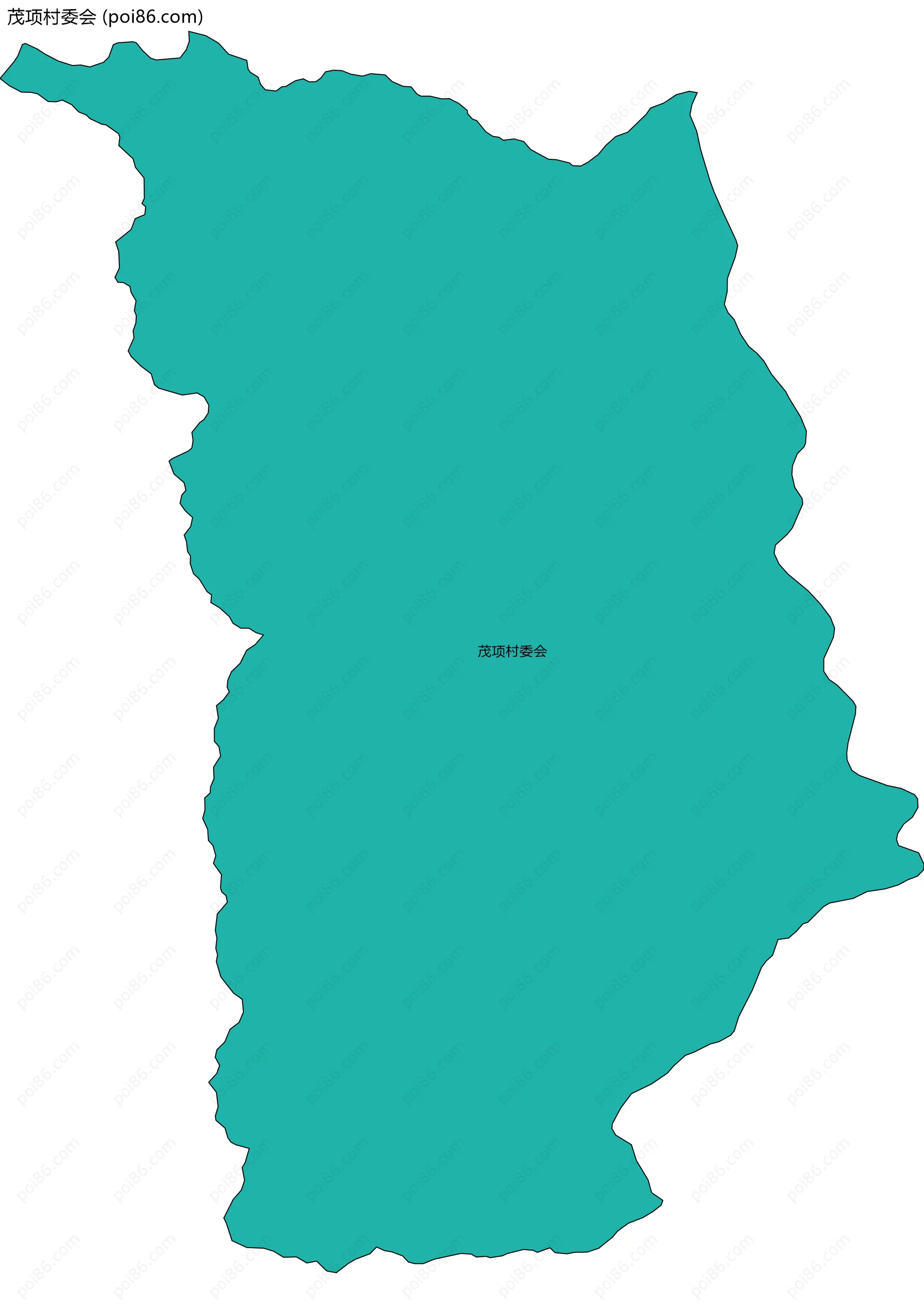 茂项村委会边界地图