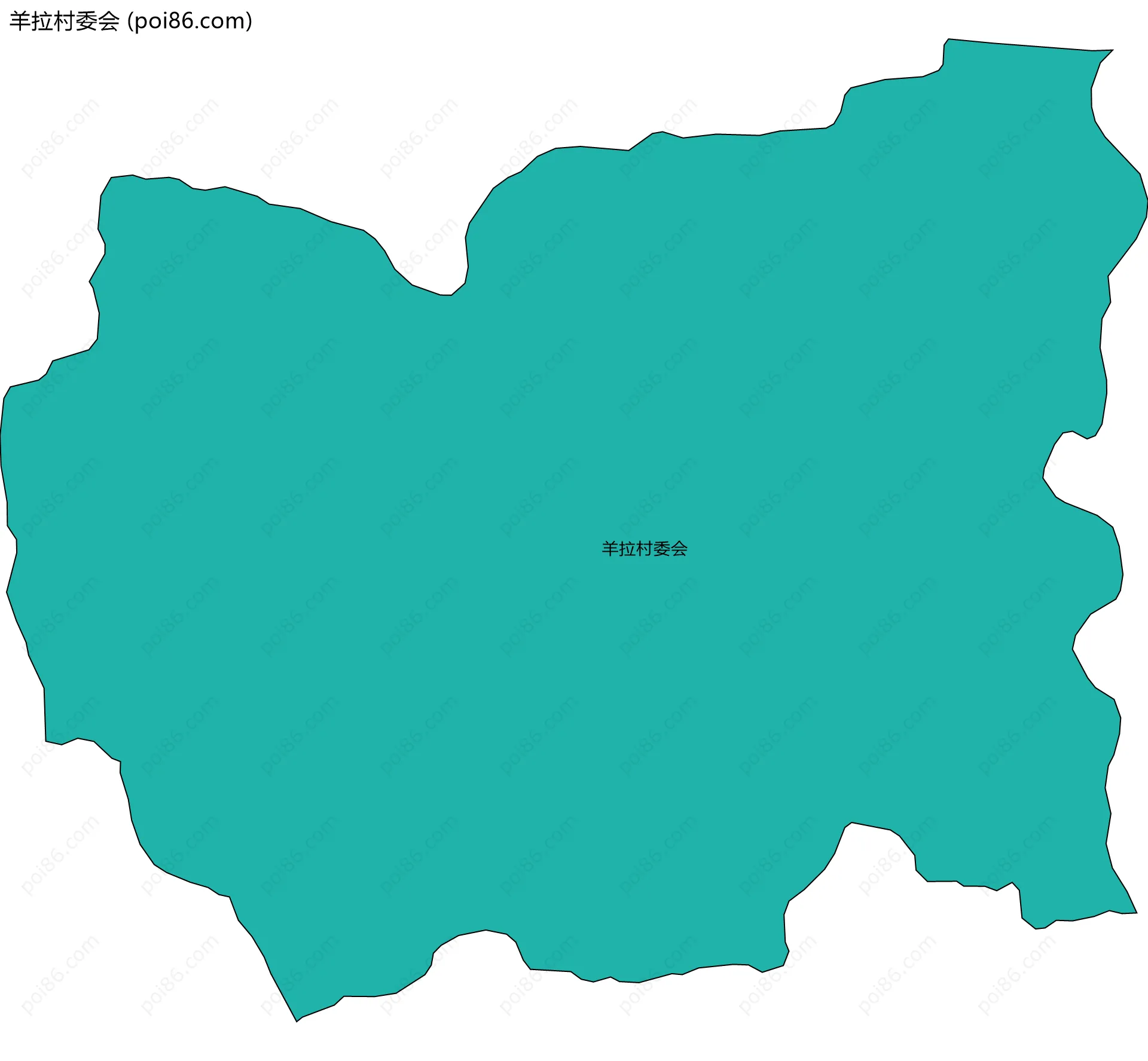 羊拉村委会边界地图