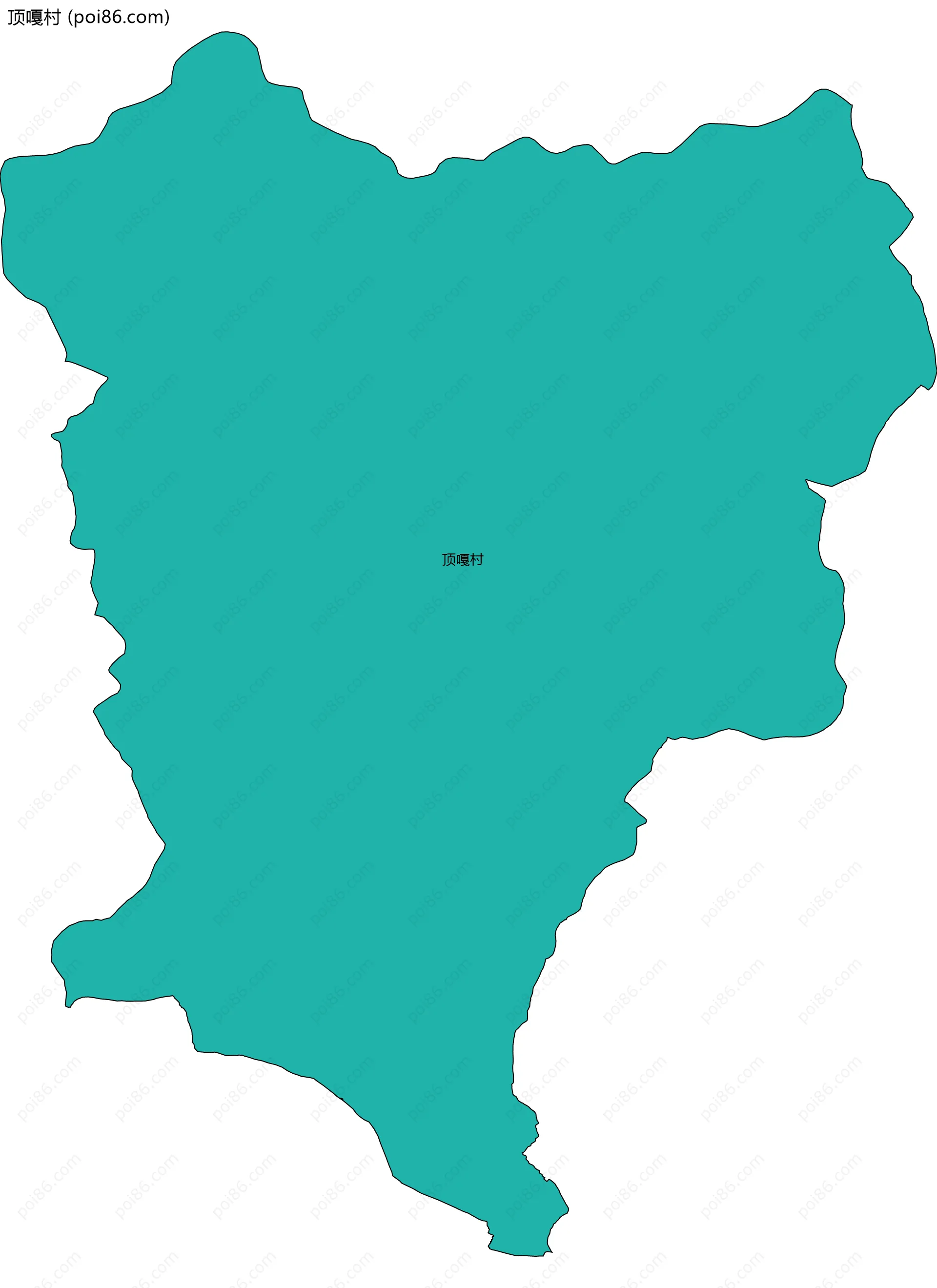 顶嘎村边界地图