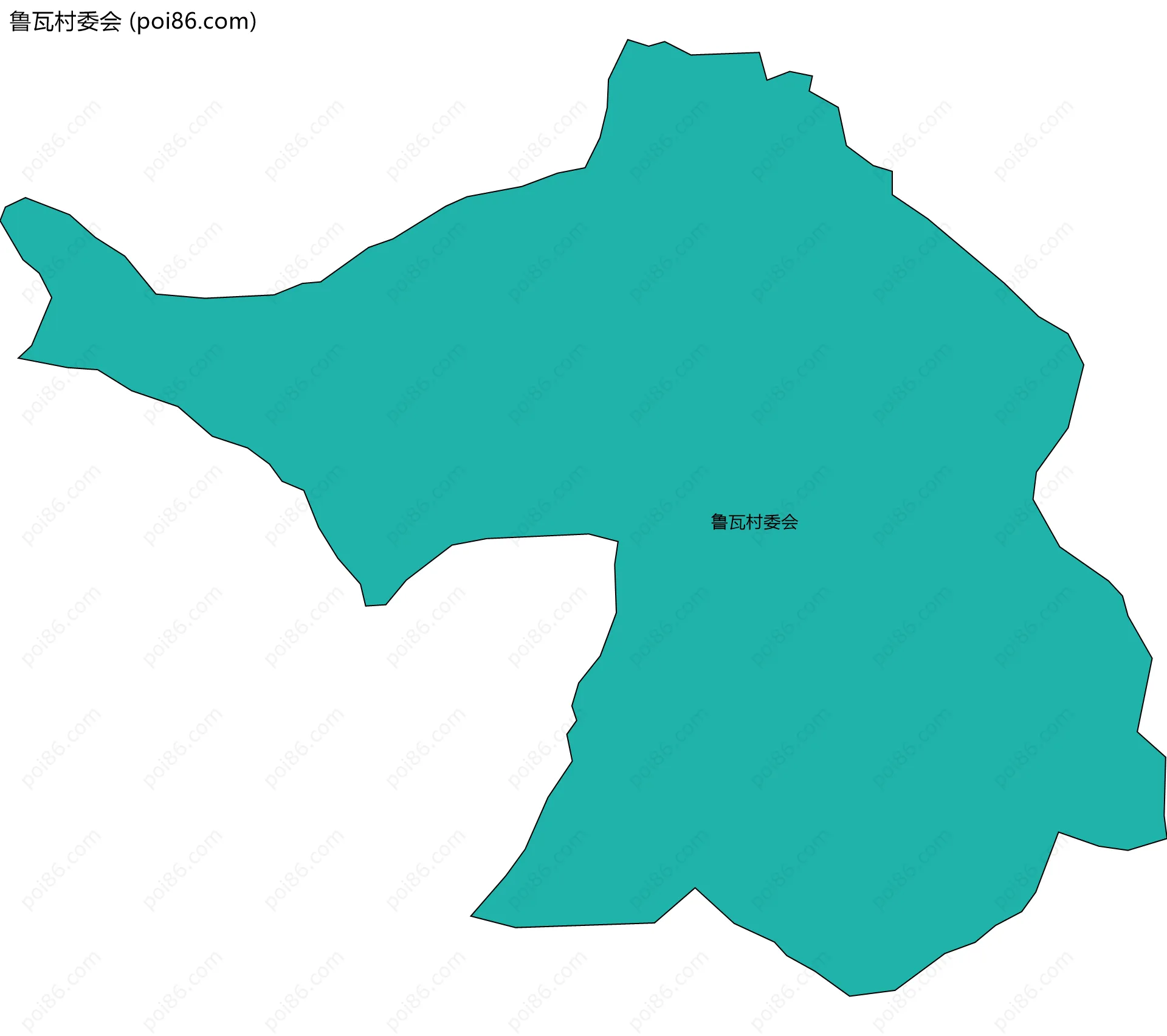 鲁瓦村委会边界地图