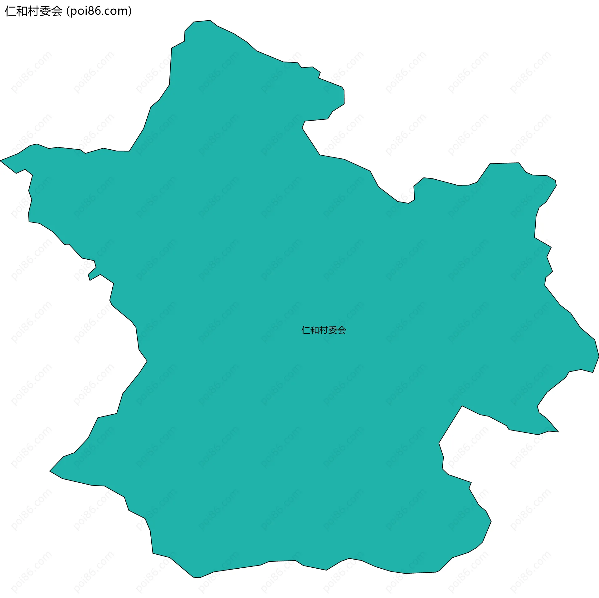 仁和村委会边界地图
