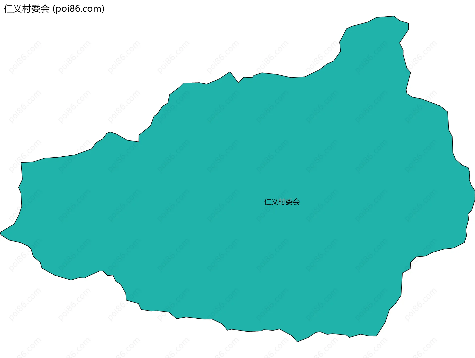 仁义村委会边界地图