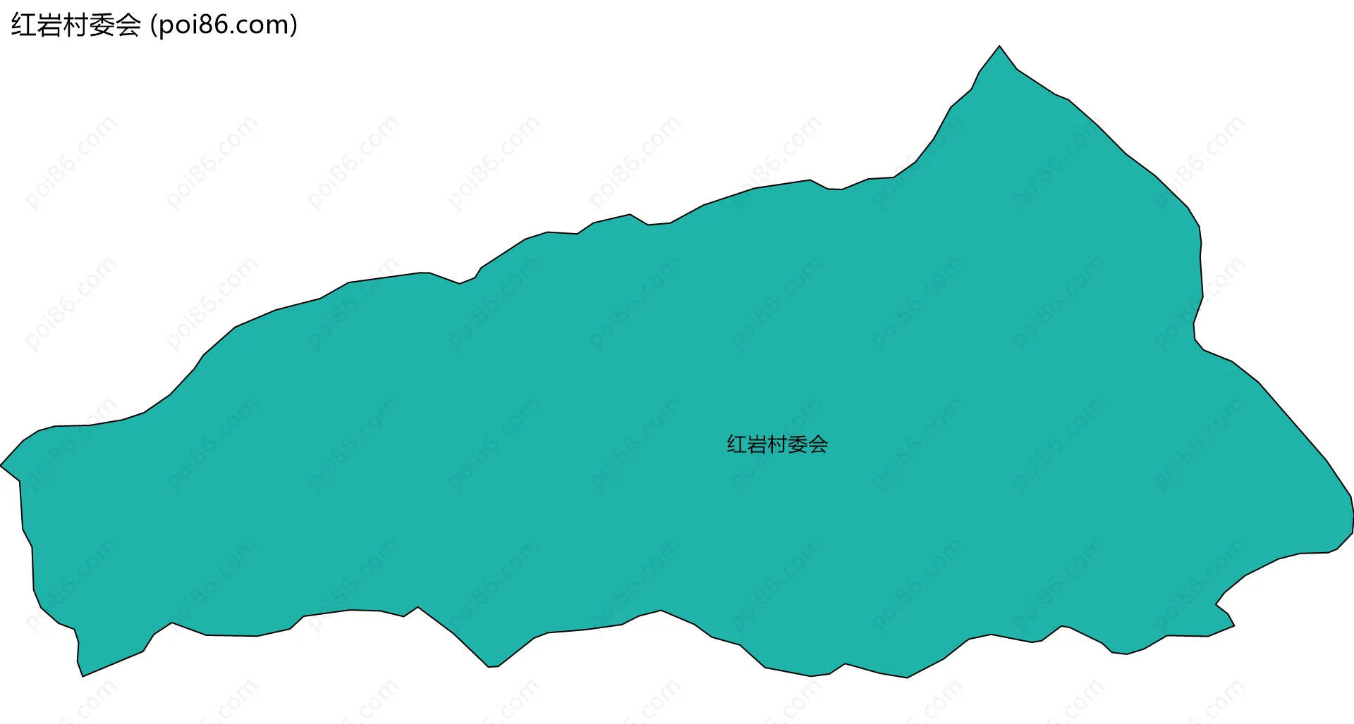 红岩村委会边界地图