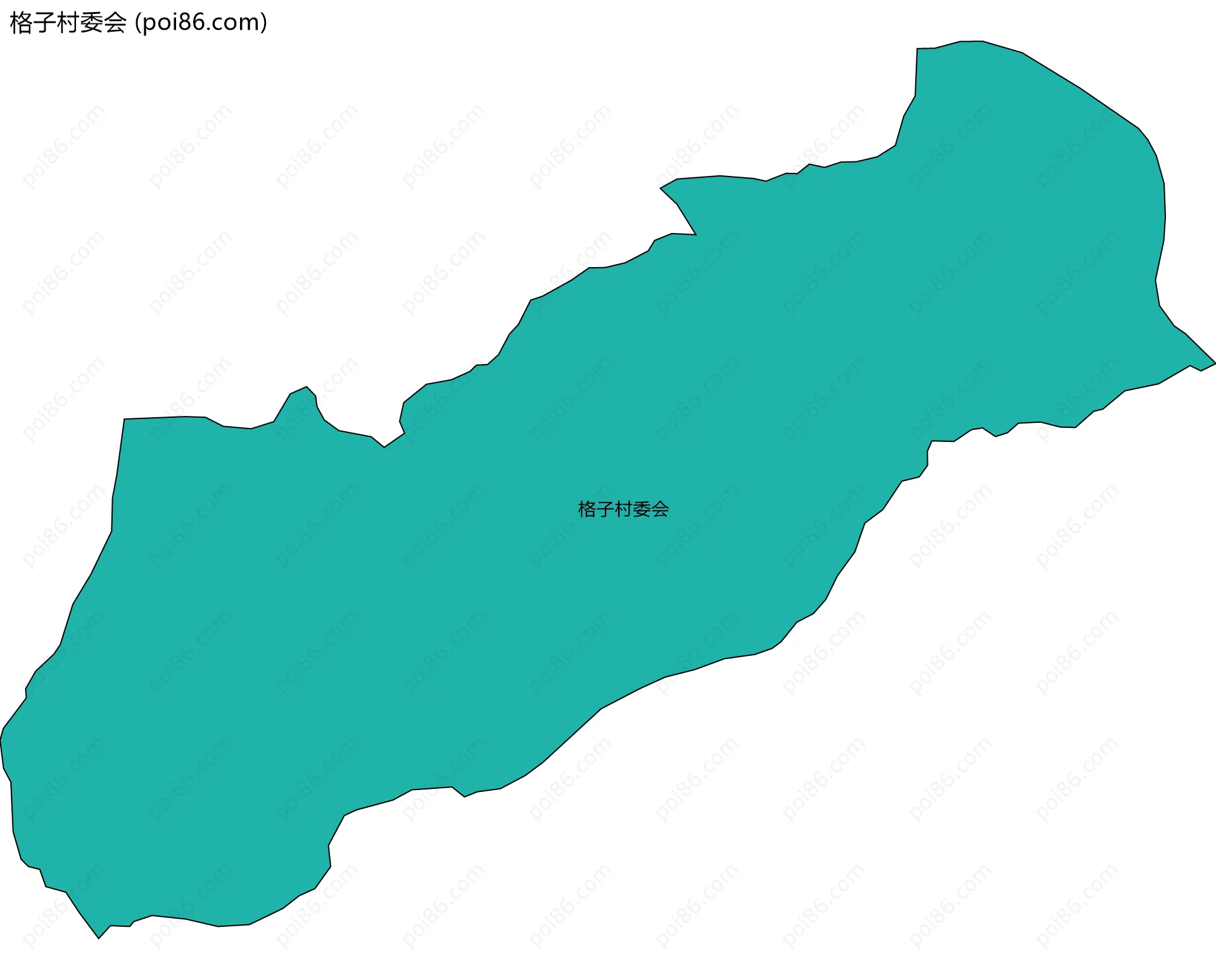 格子村委会边界地图