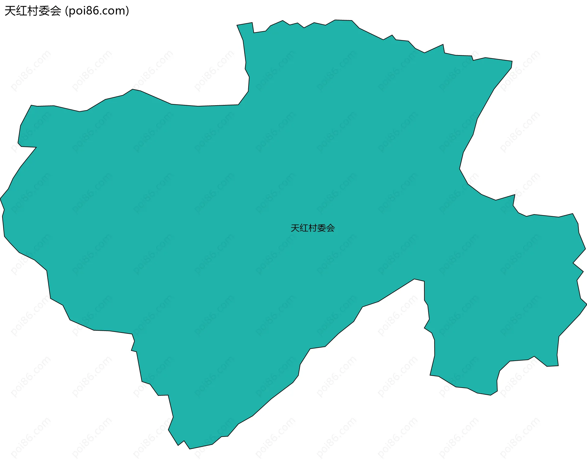 天红村委会边界地图