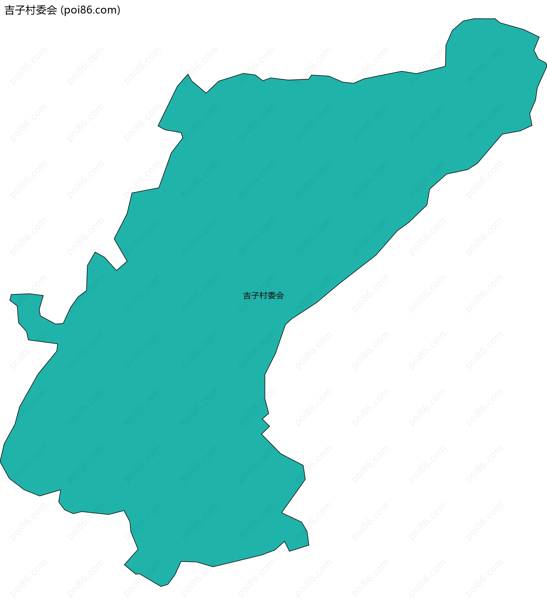 吉子村委会边界地图