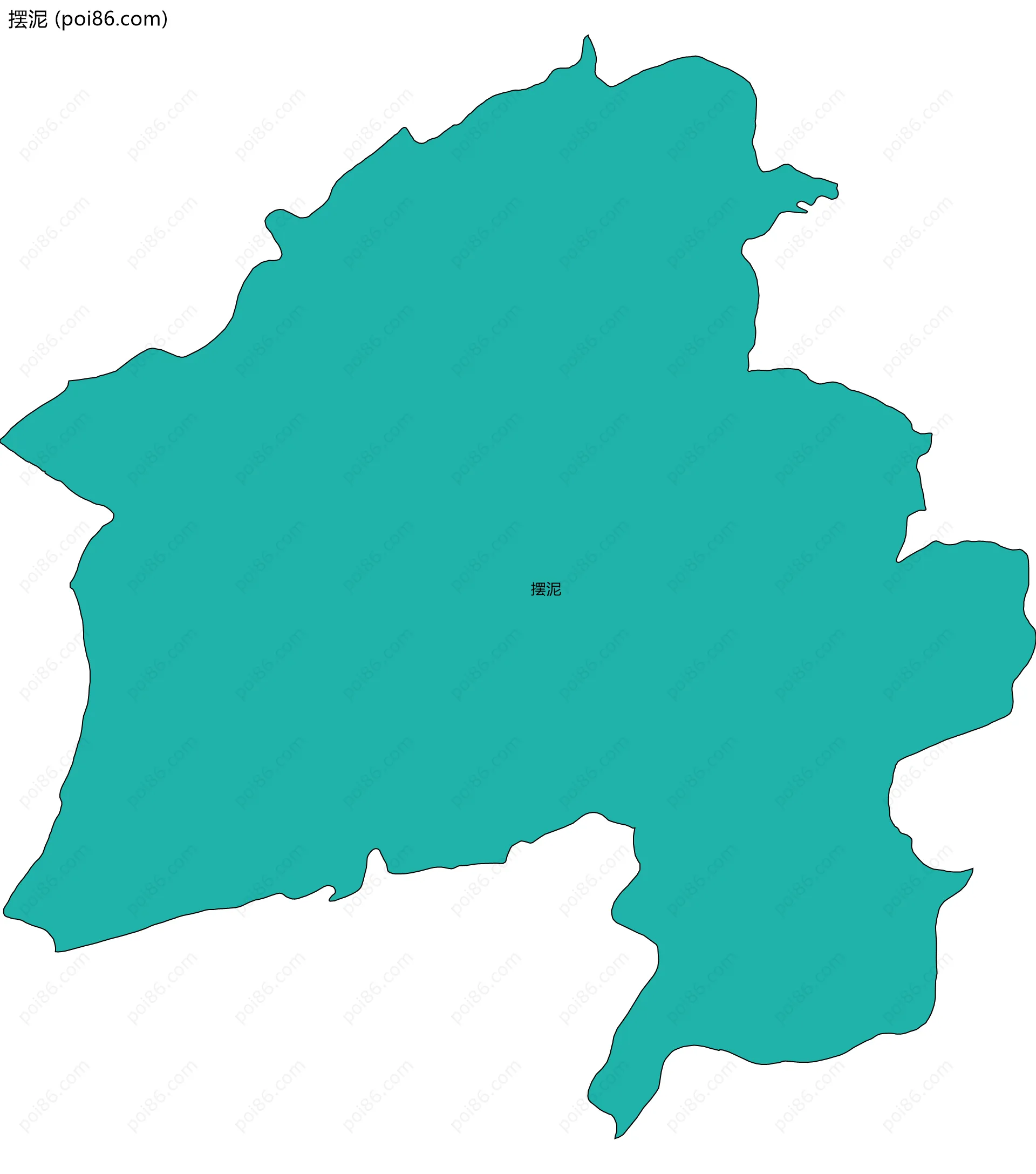 摆泥边界地图