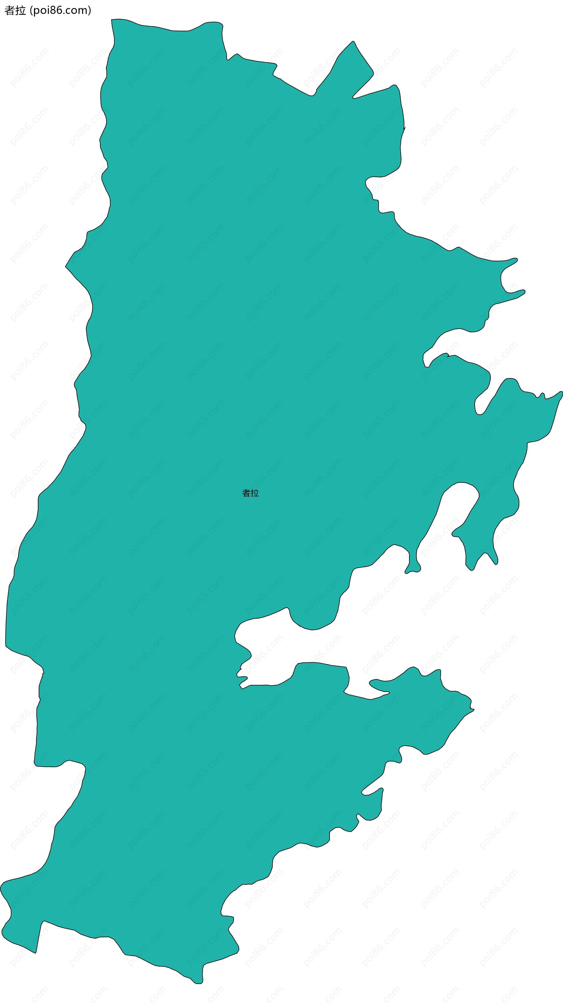 者拉边界地图