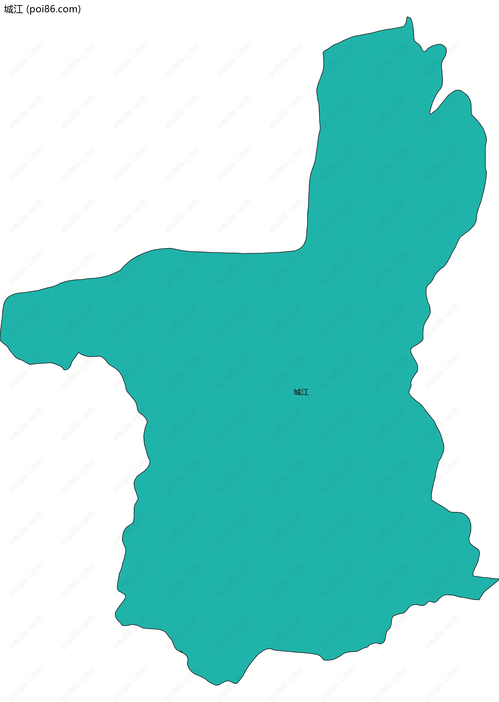 城江边界地图