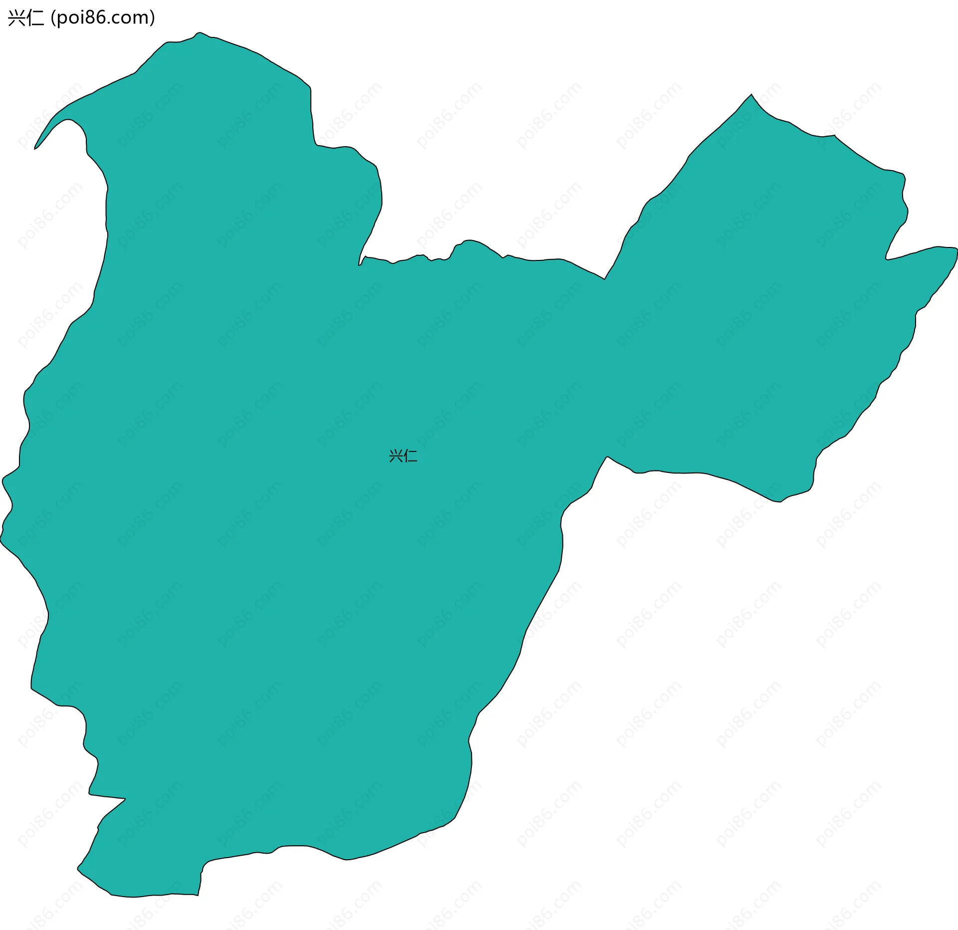 兴仁边界地图
