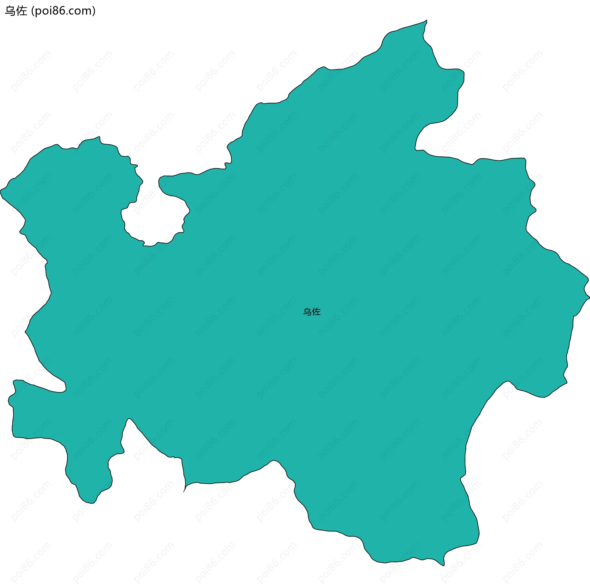 乌佐边界地图