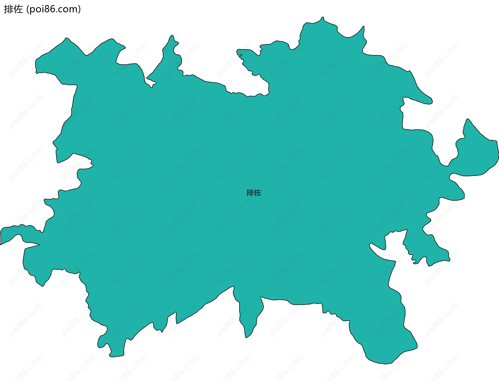 排佐边界地图