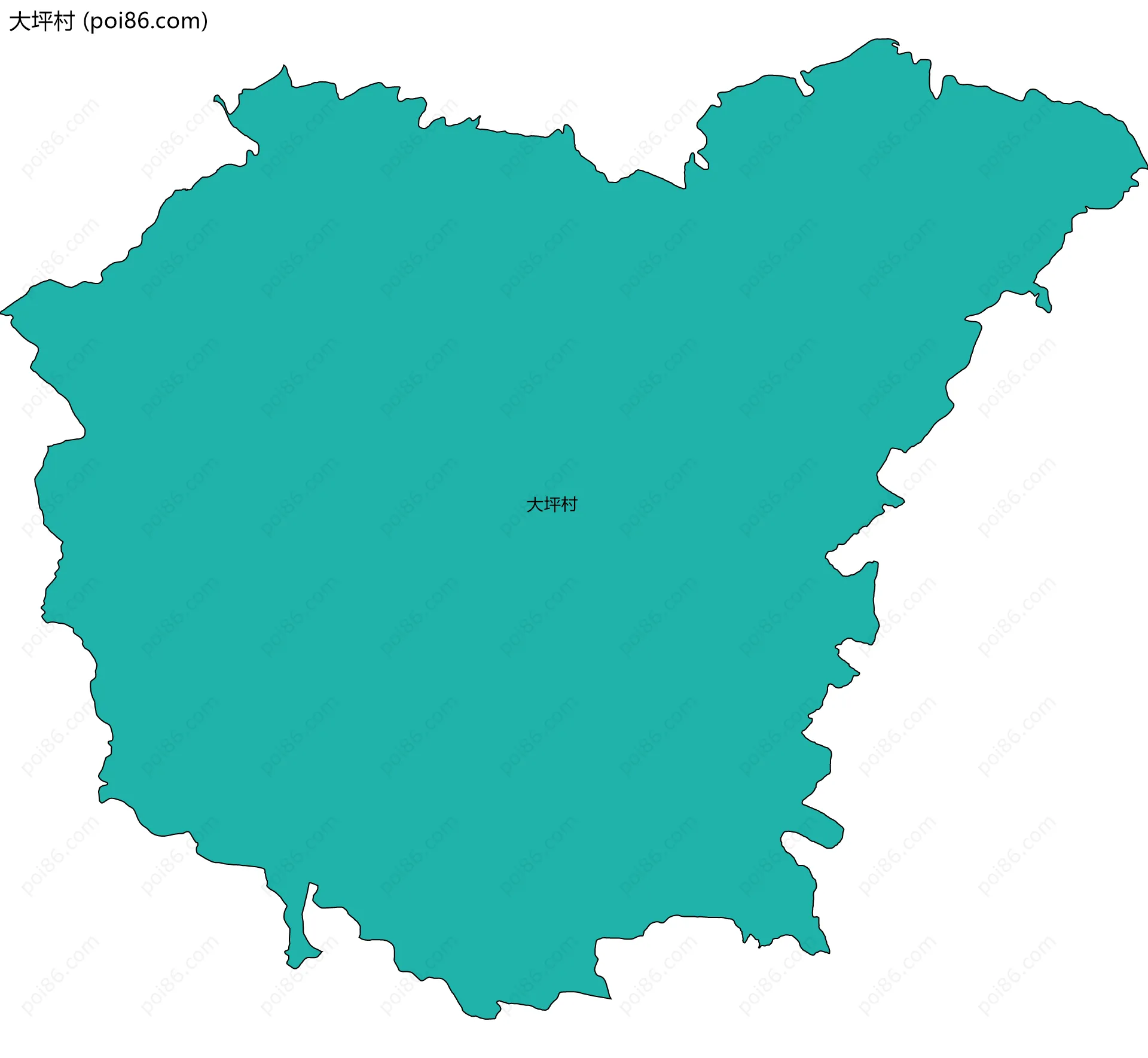 大坪村边界地图