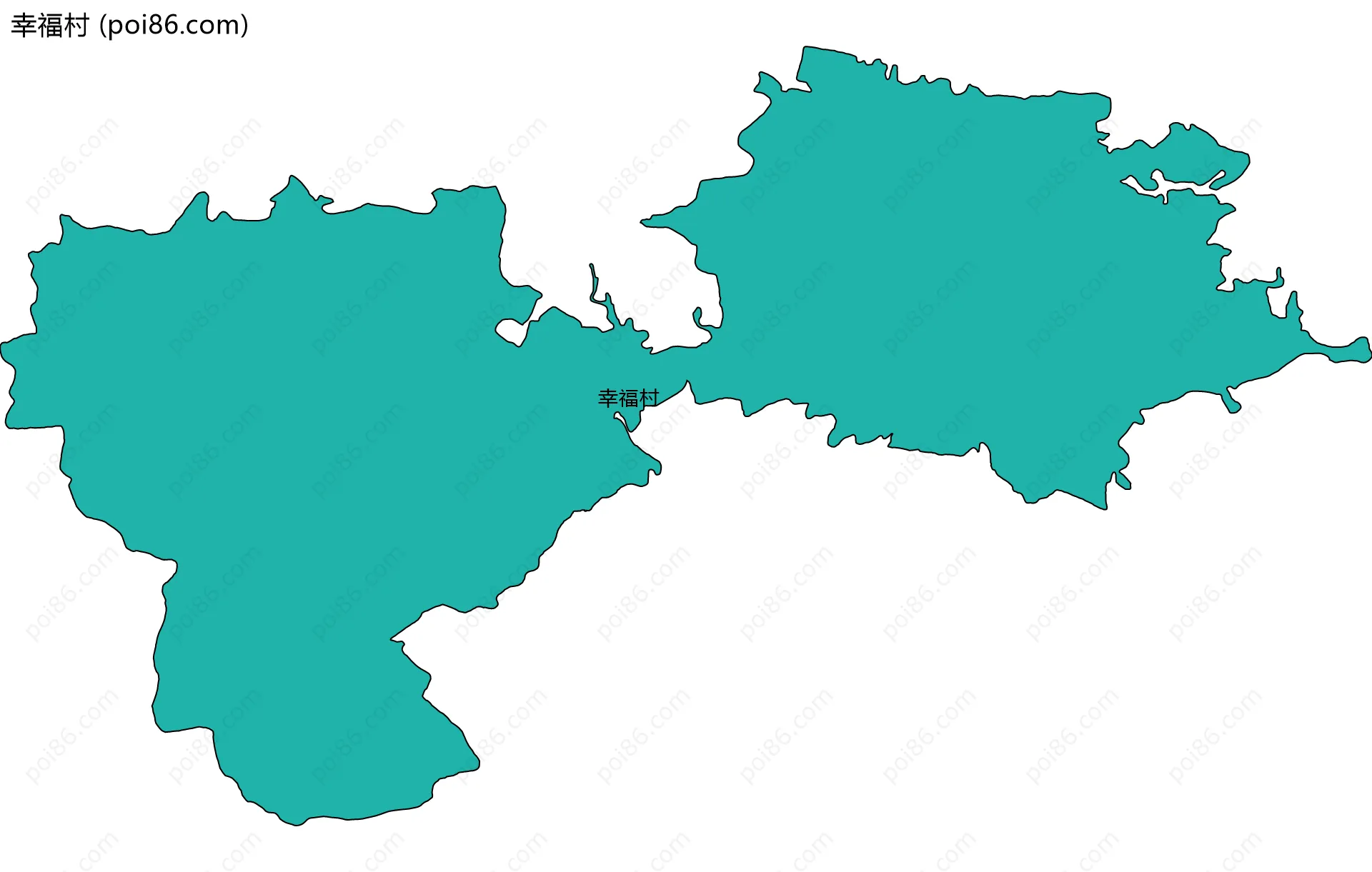 幸福村边界地图