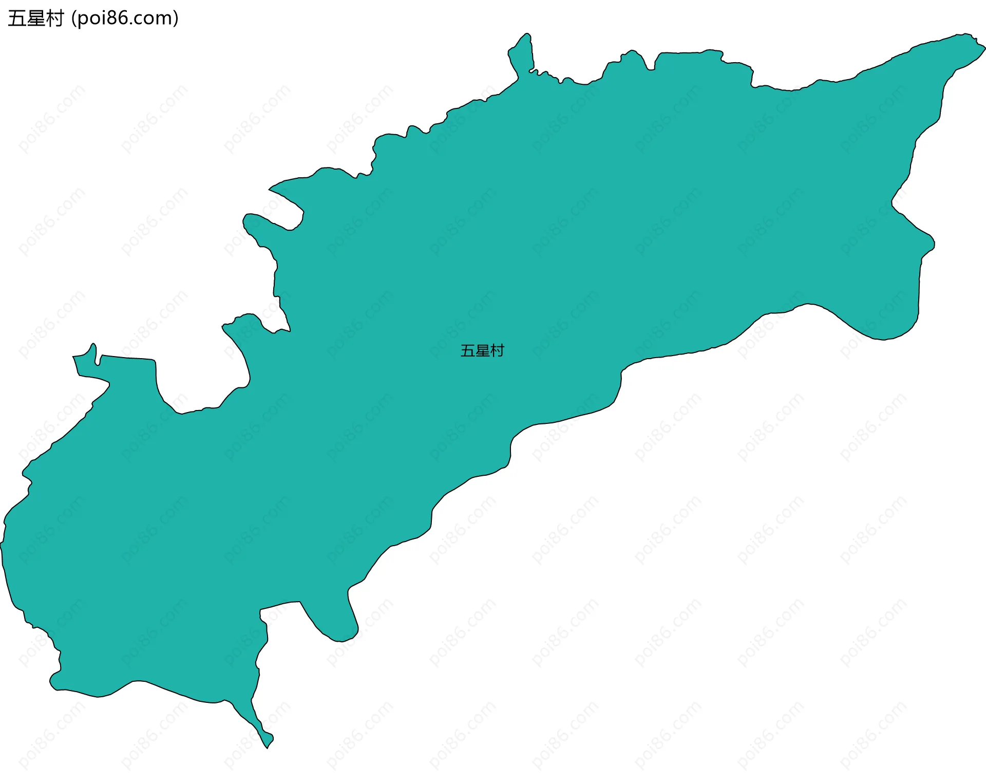 五星村边界地图