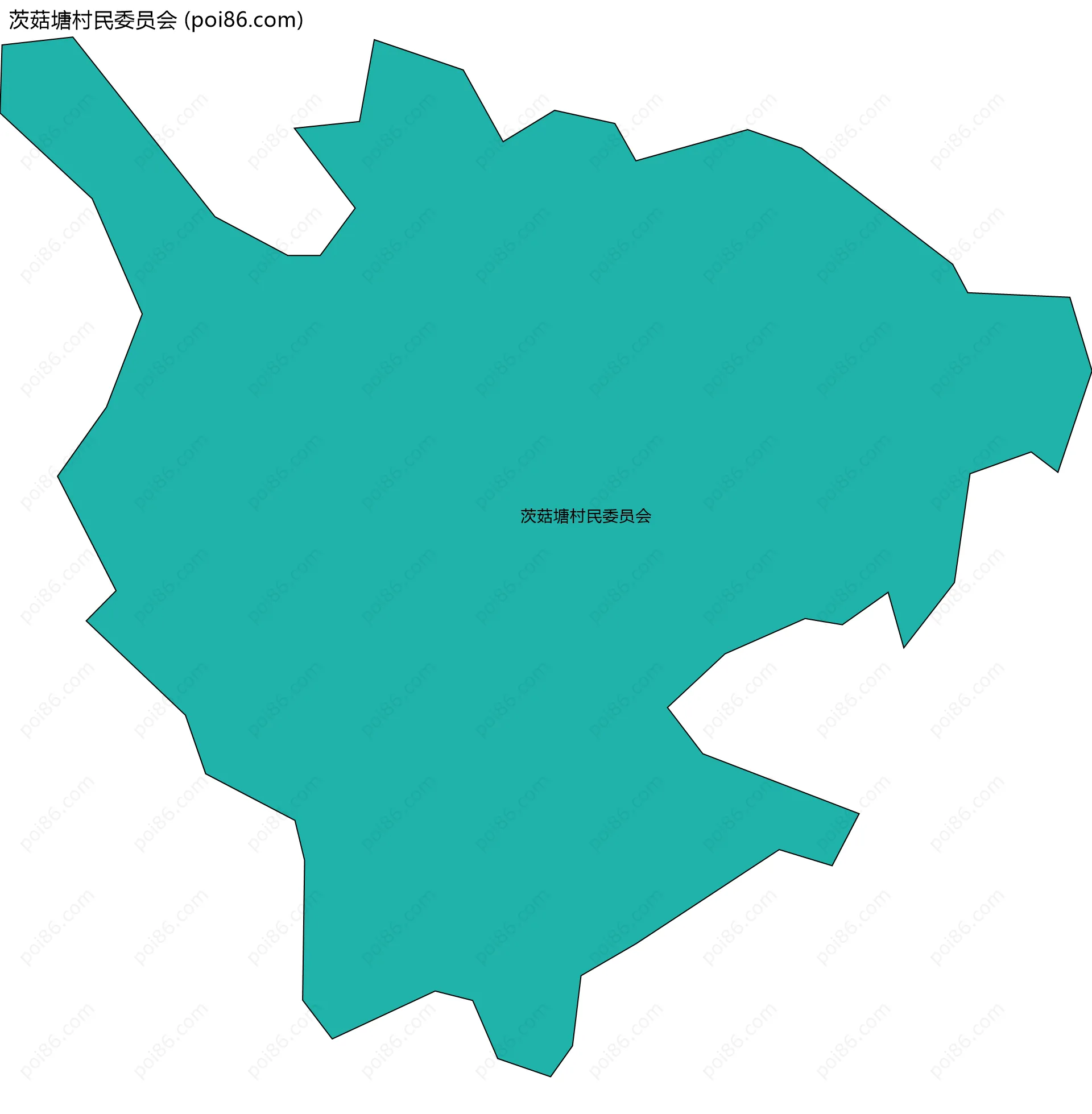 茨菇塘村民委员会边界地图