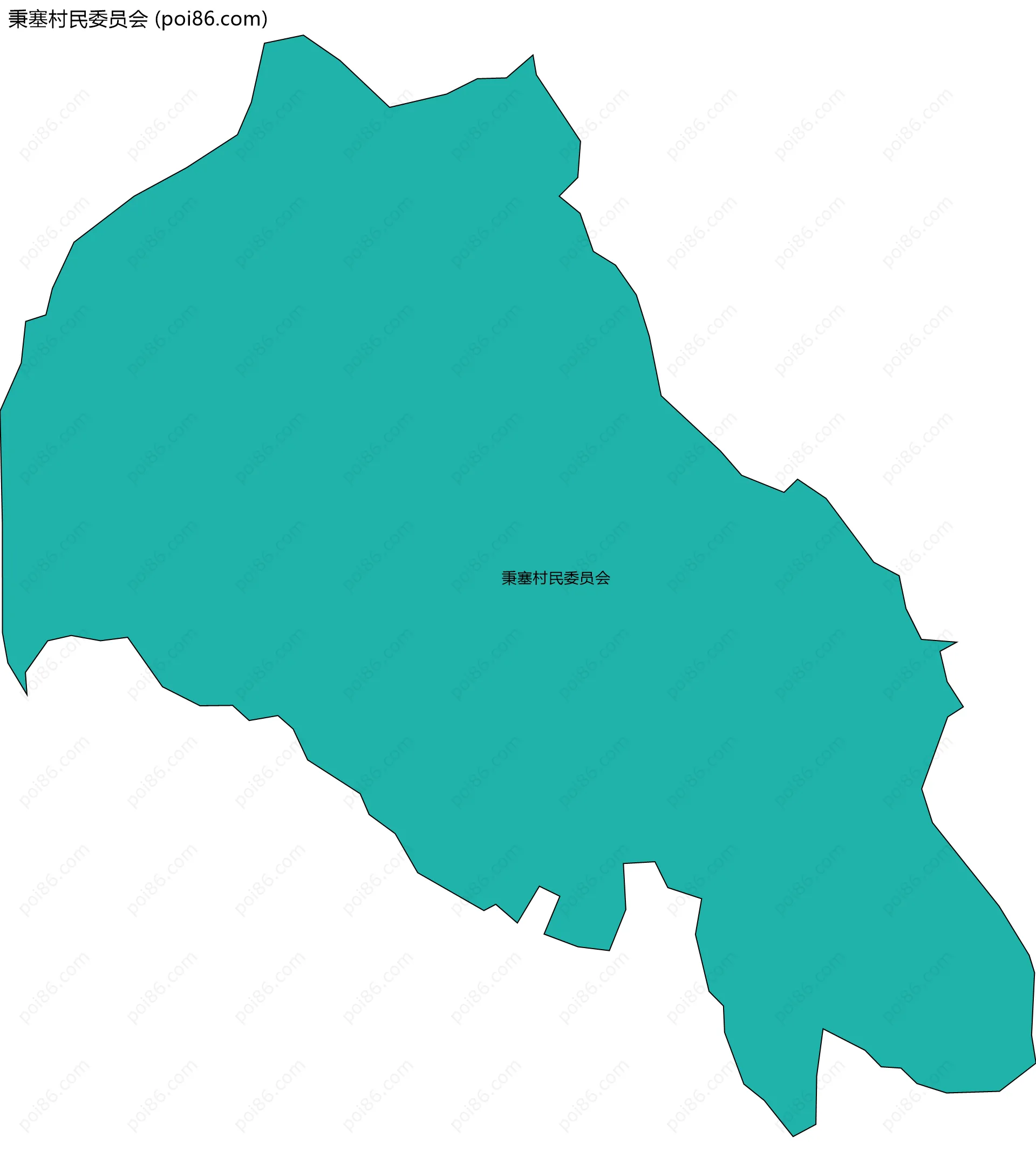 秉塞村民委员会边界地图