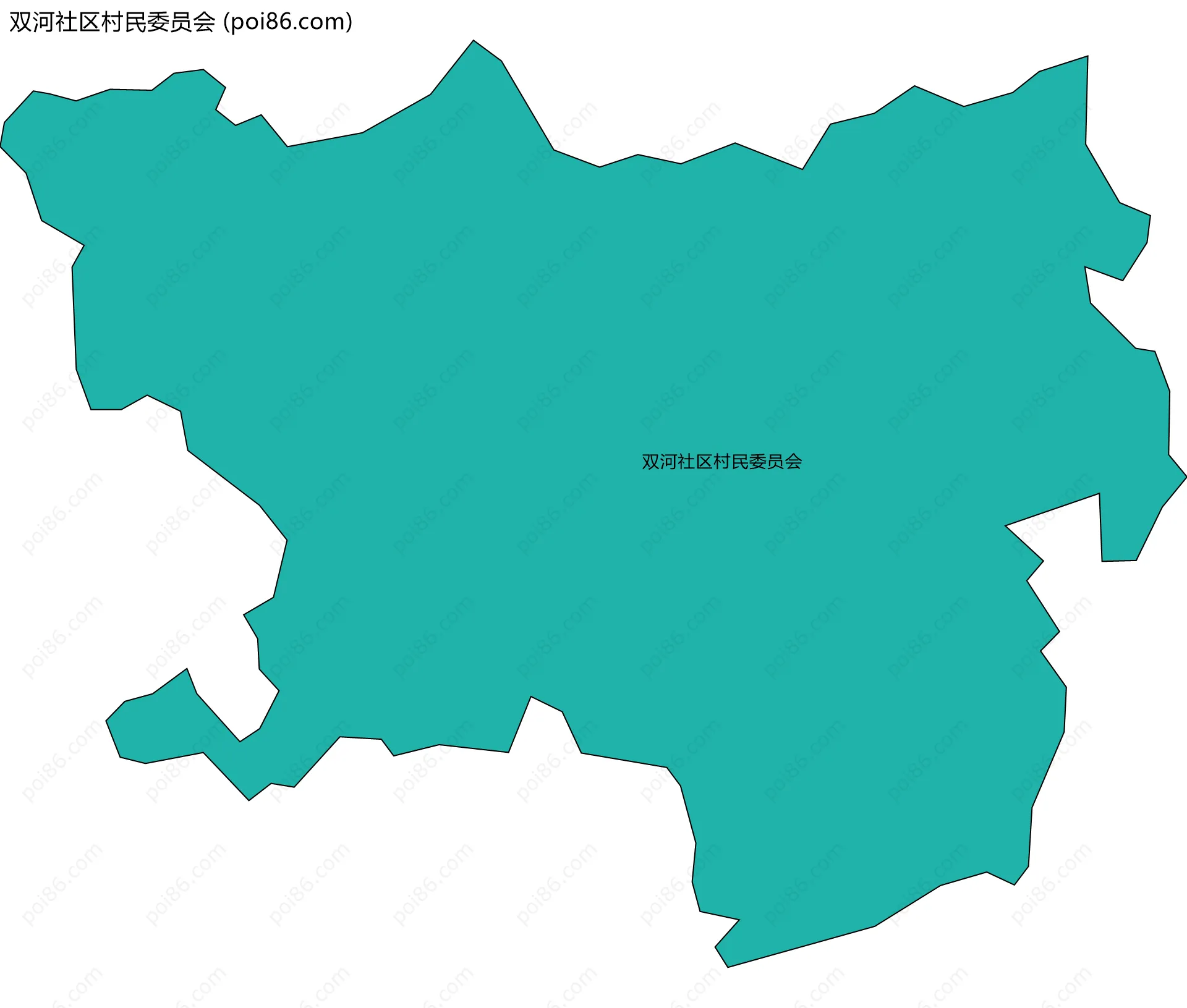 双河社区村民委员会边界地图