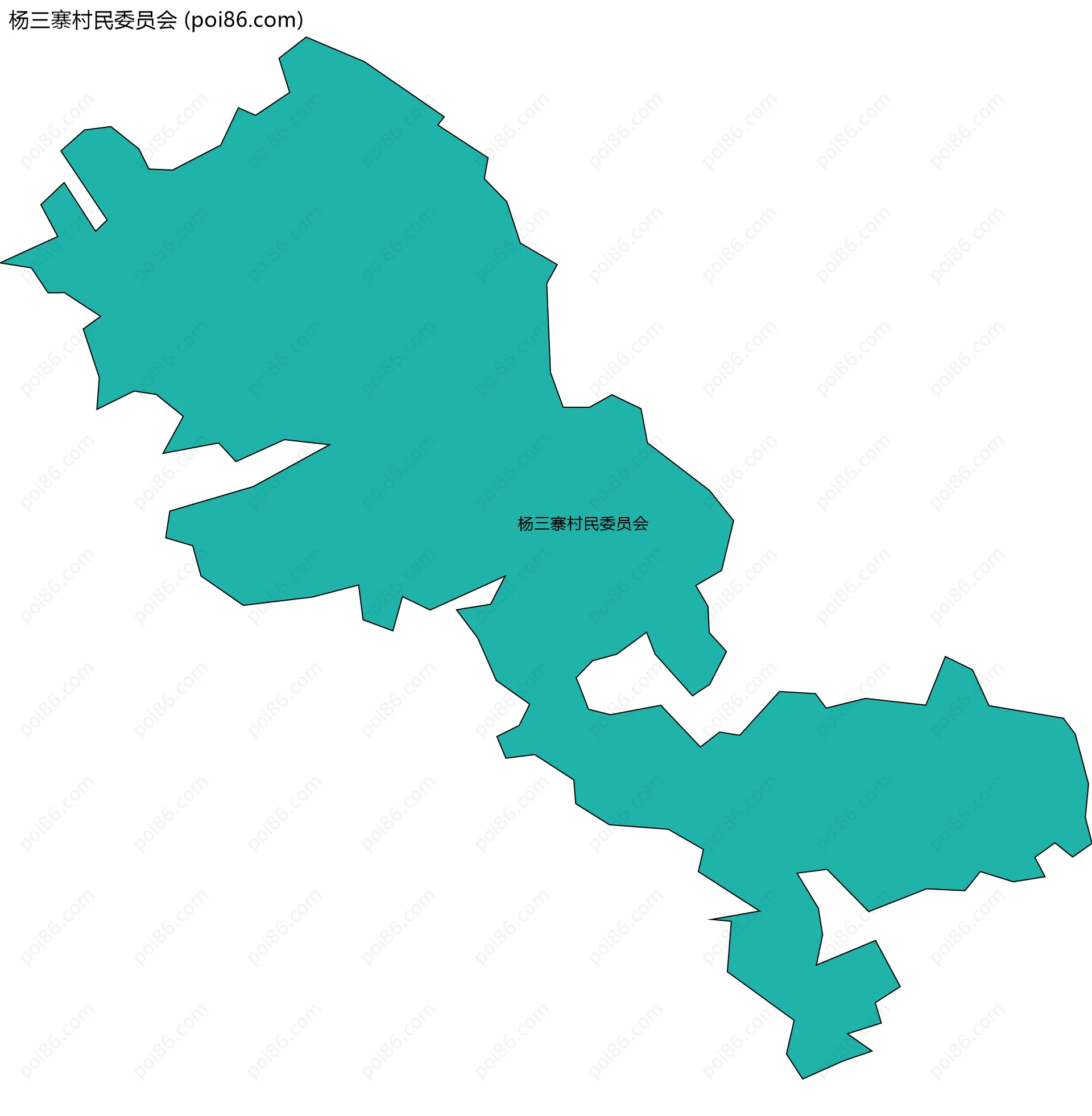 杨三寨村民委员会边界地图