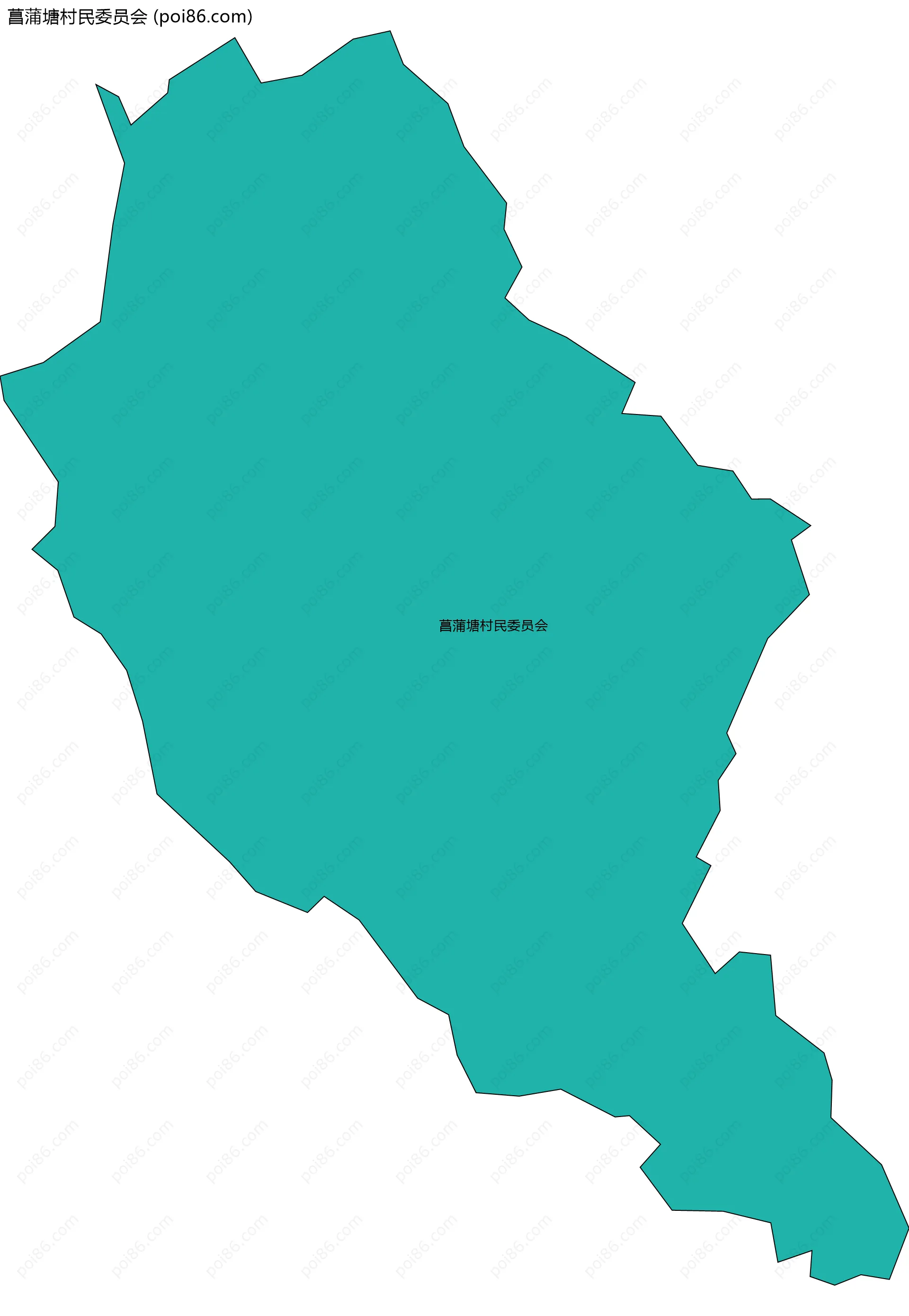 菖蒲塘村民委员会边界地图