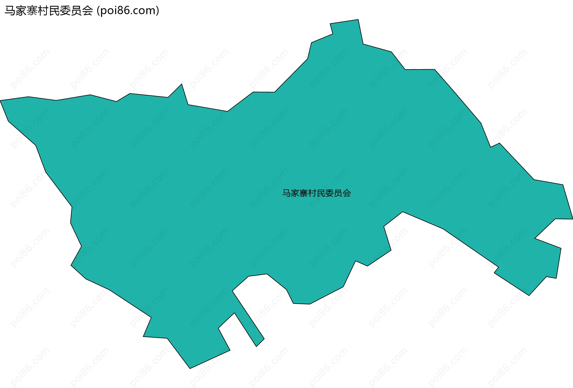 马家寨村民委员会边界地图