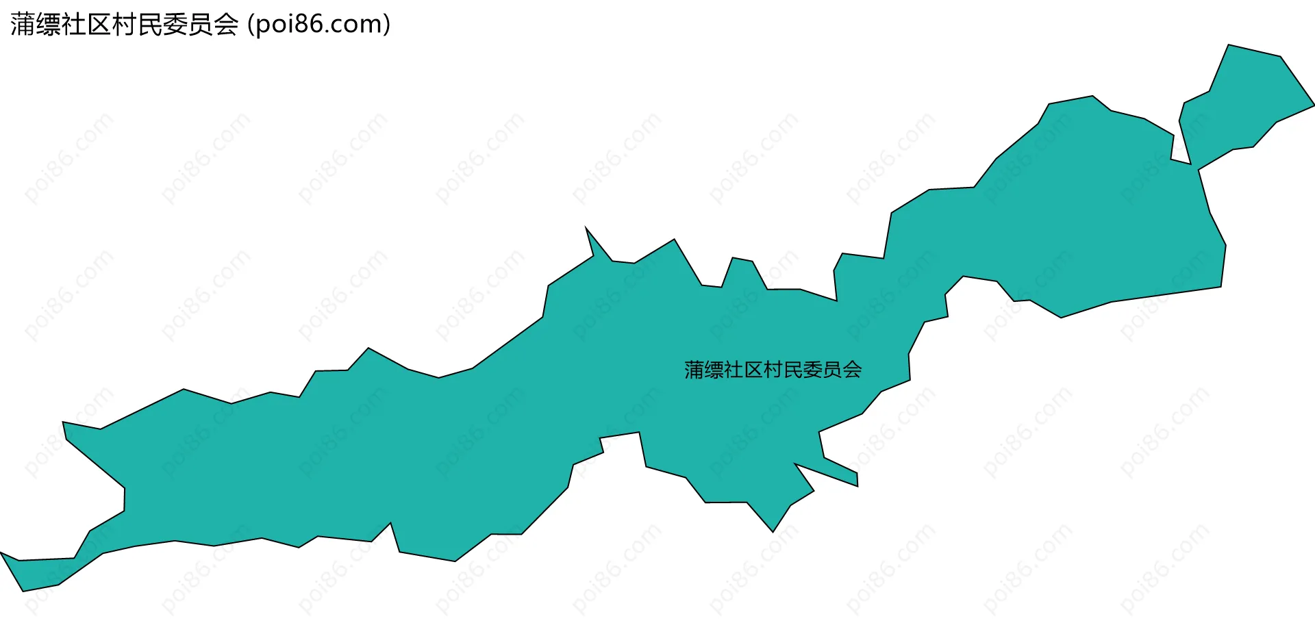 蒲缥社区村民委员会边界地图