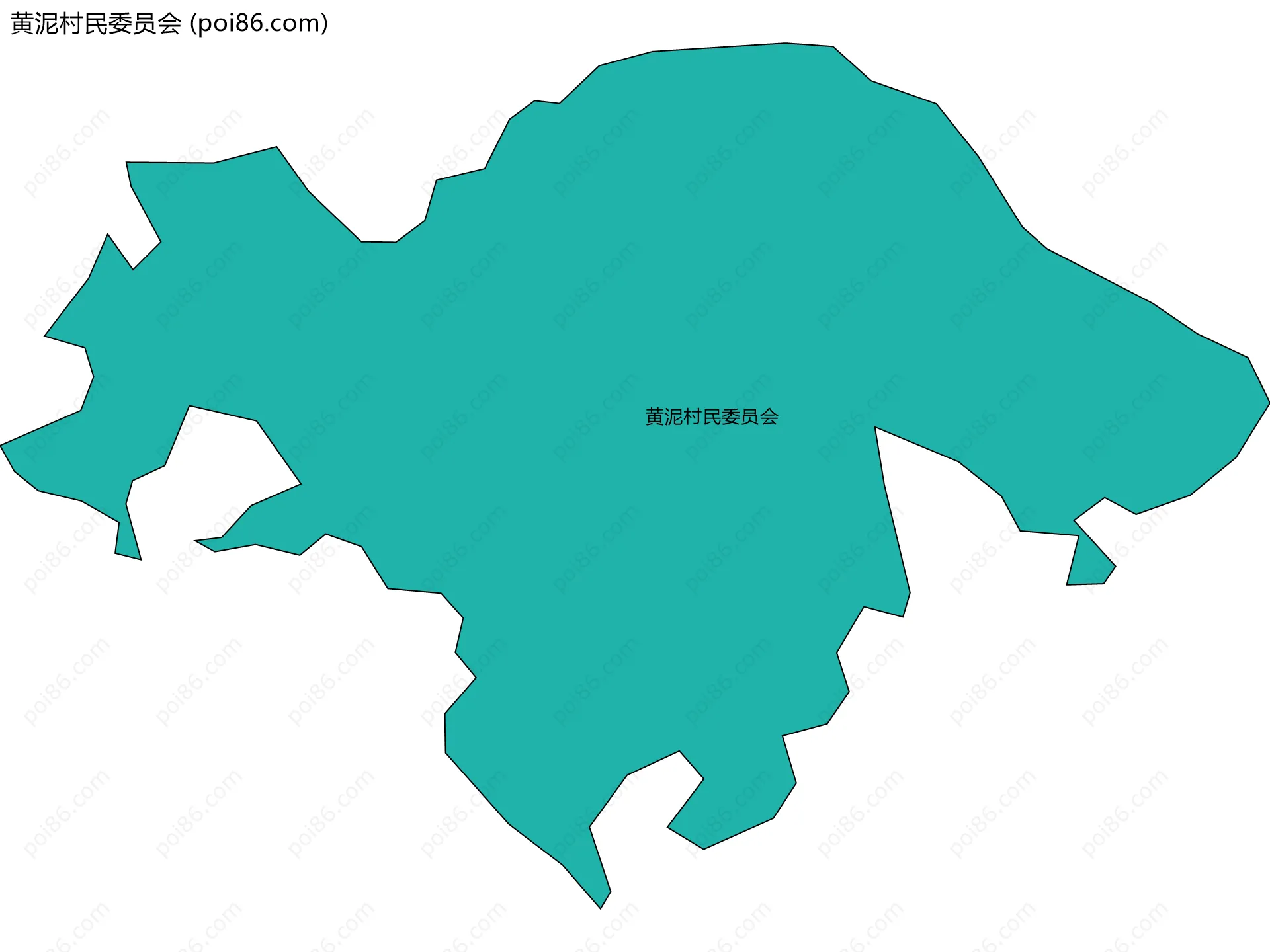 黄泥村民委员会边界地图