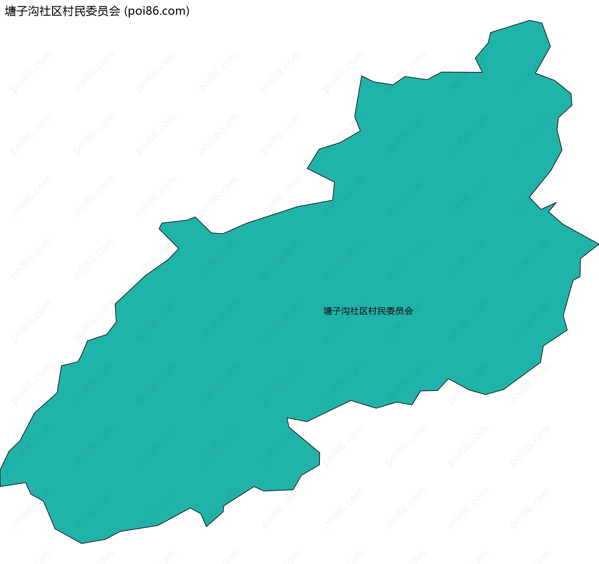 塘子沟社区村民委员会边界地图
