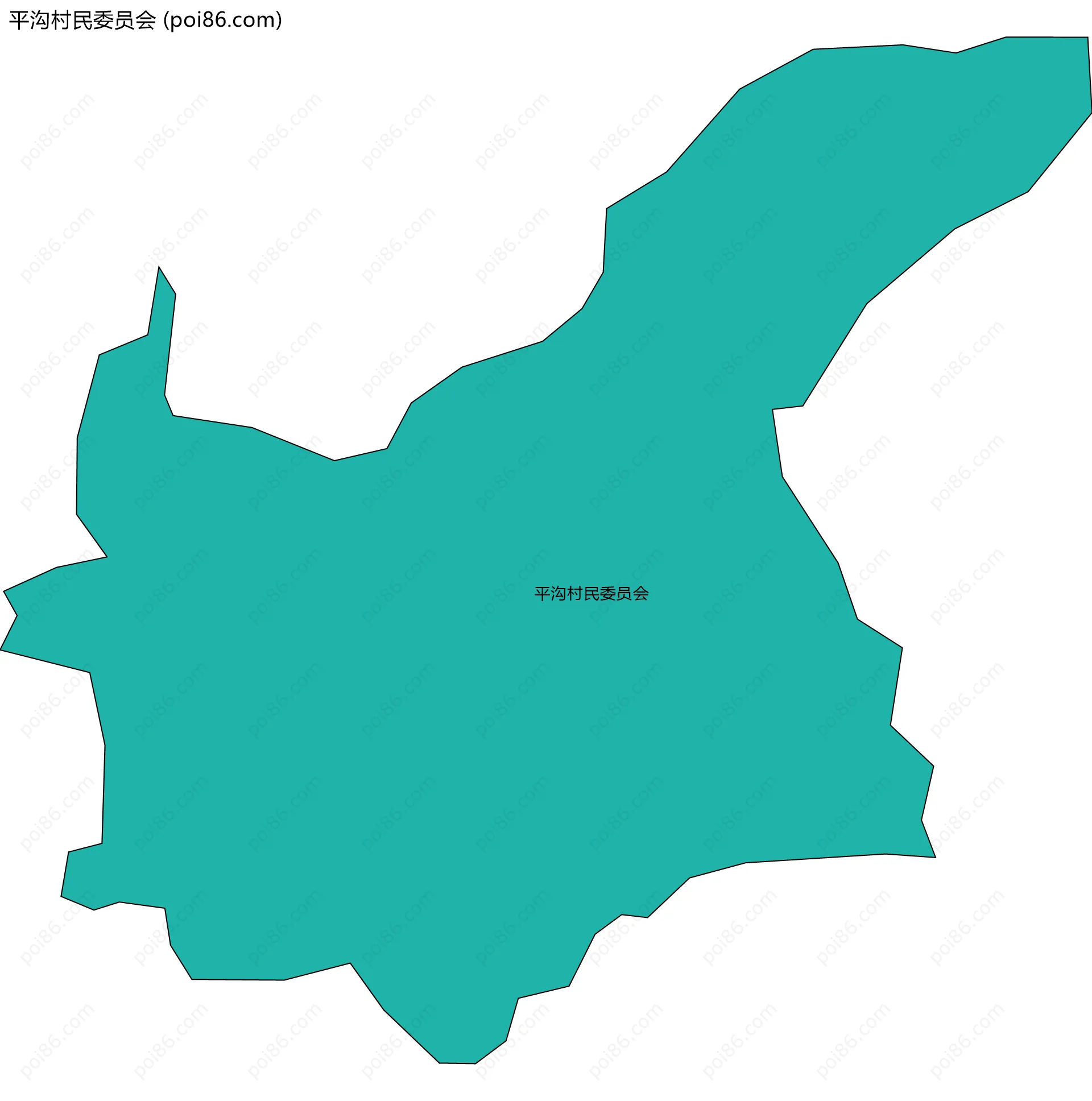 平沟村民委员会边界地图