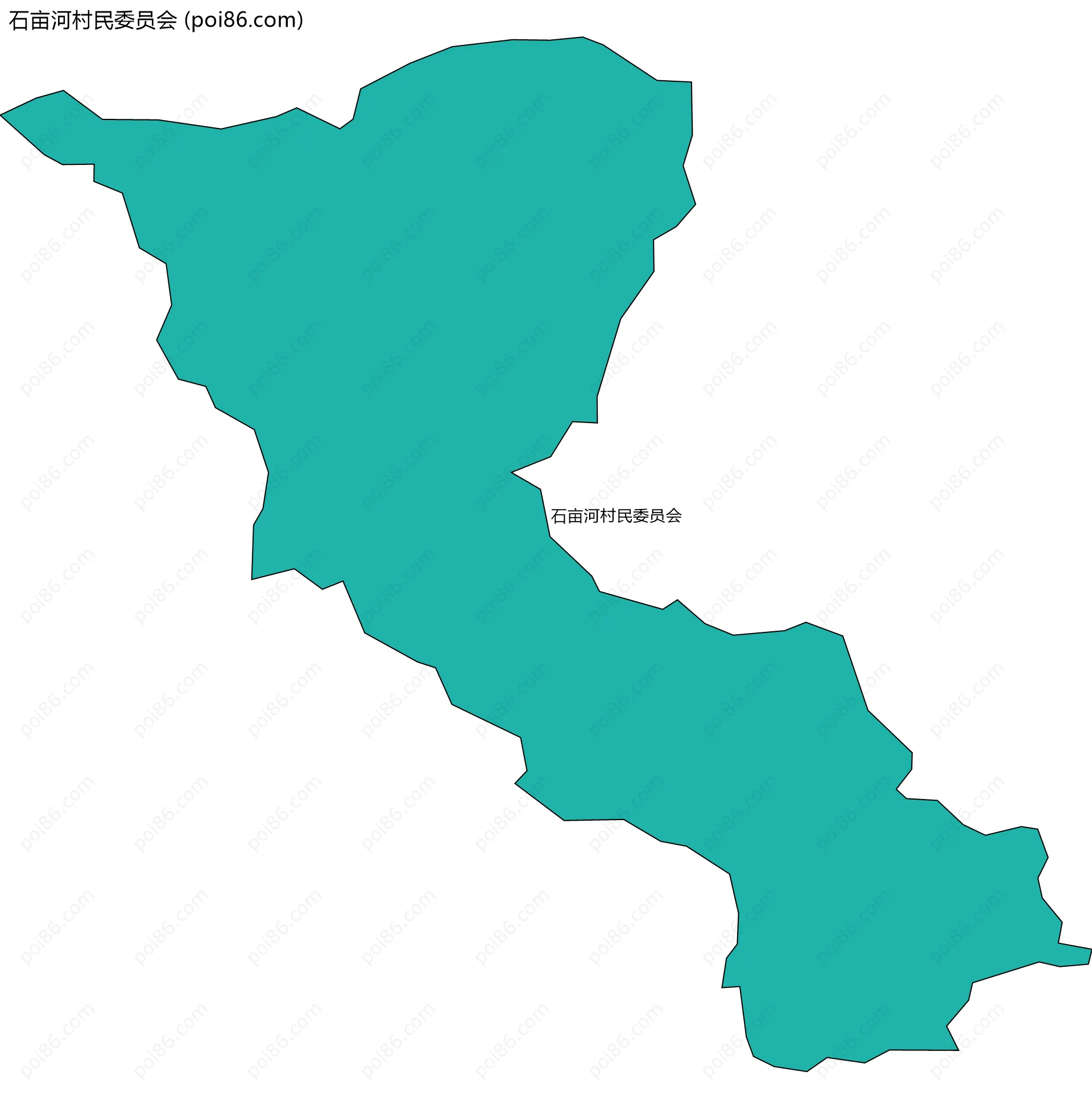 石亩河村民委员会边界地图