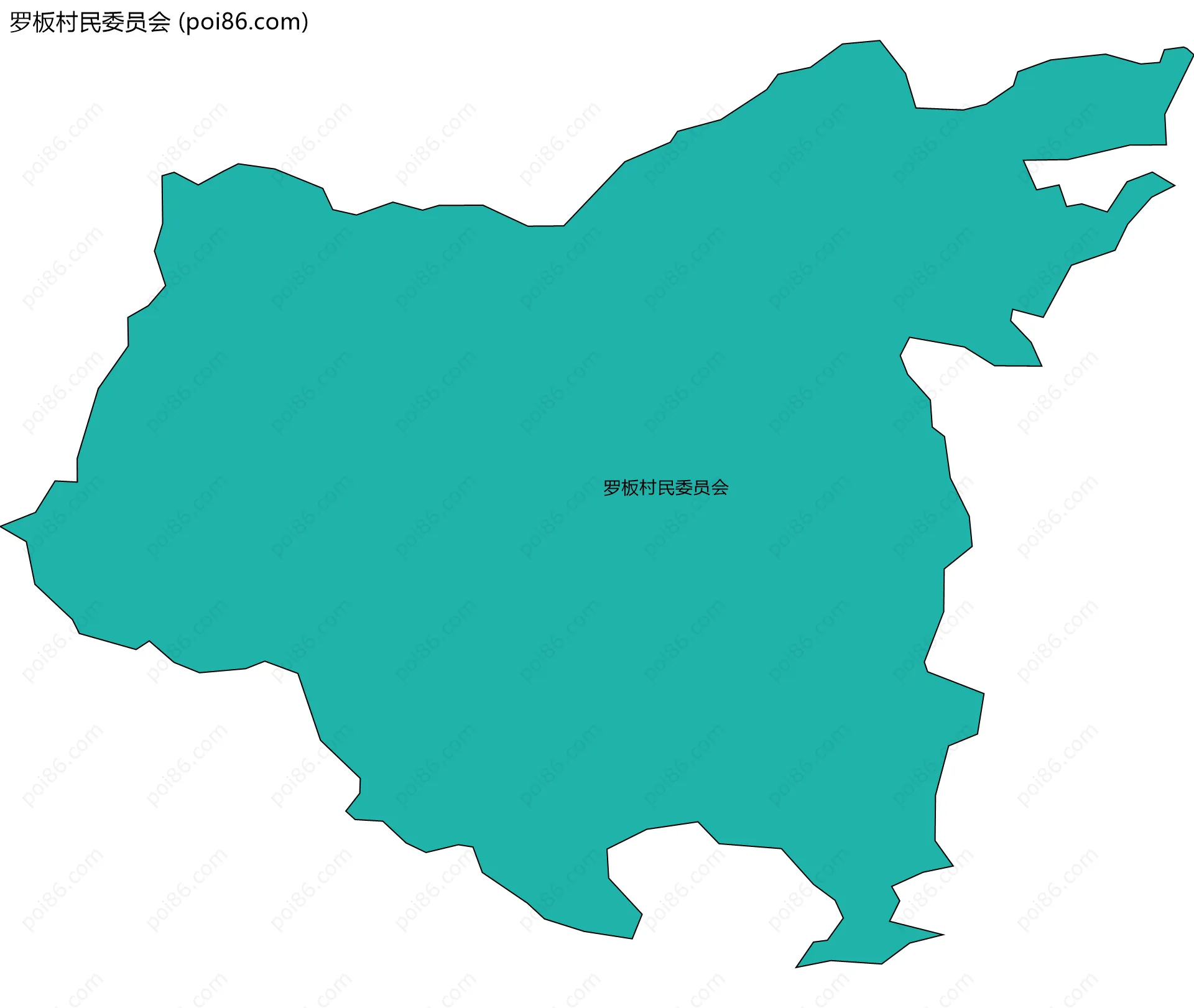 罗板村民委员会边界地图