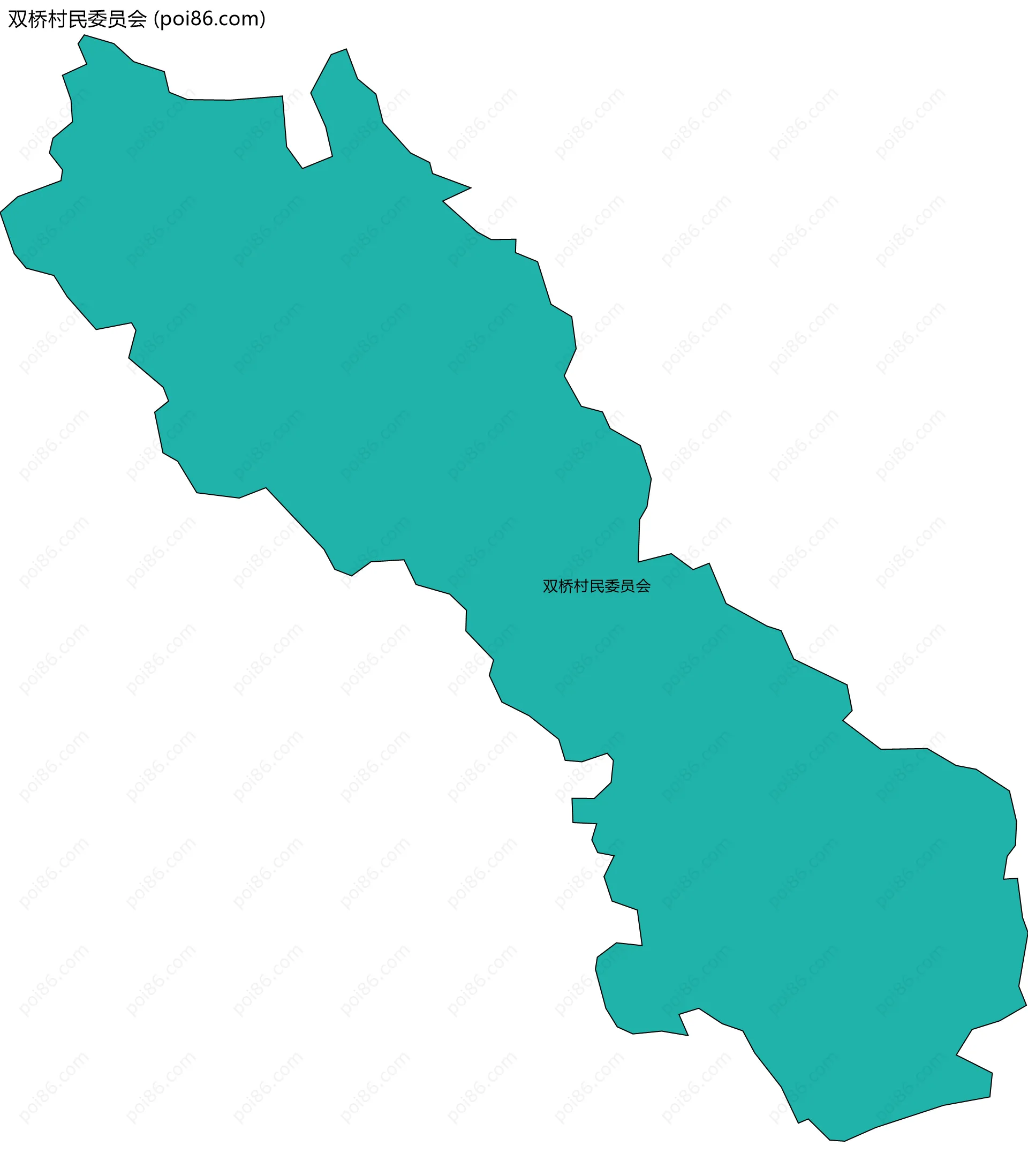 双桥村民委员会边界地图