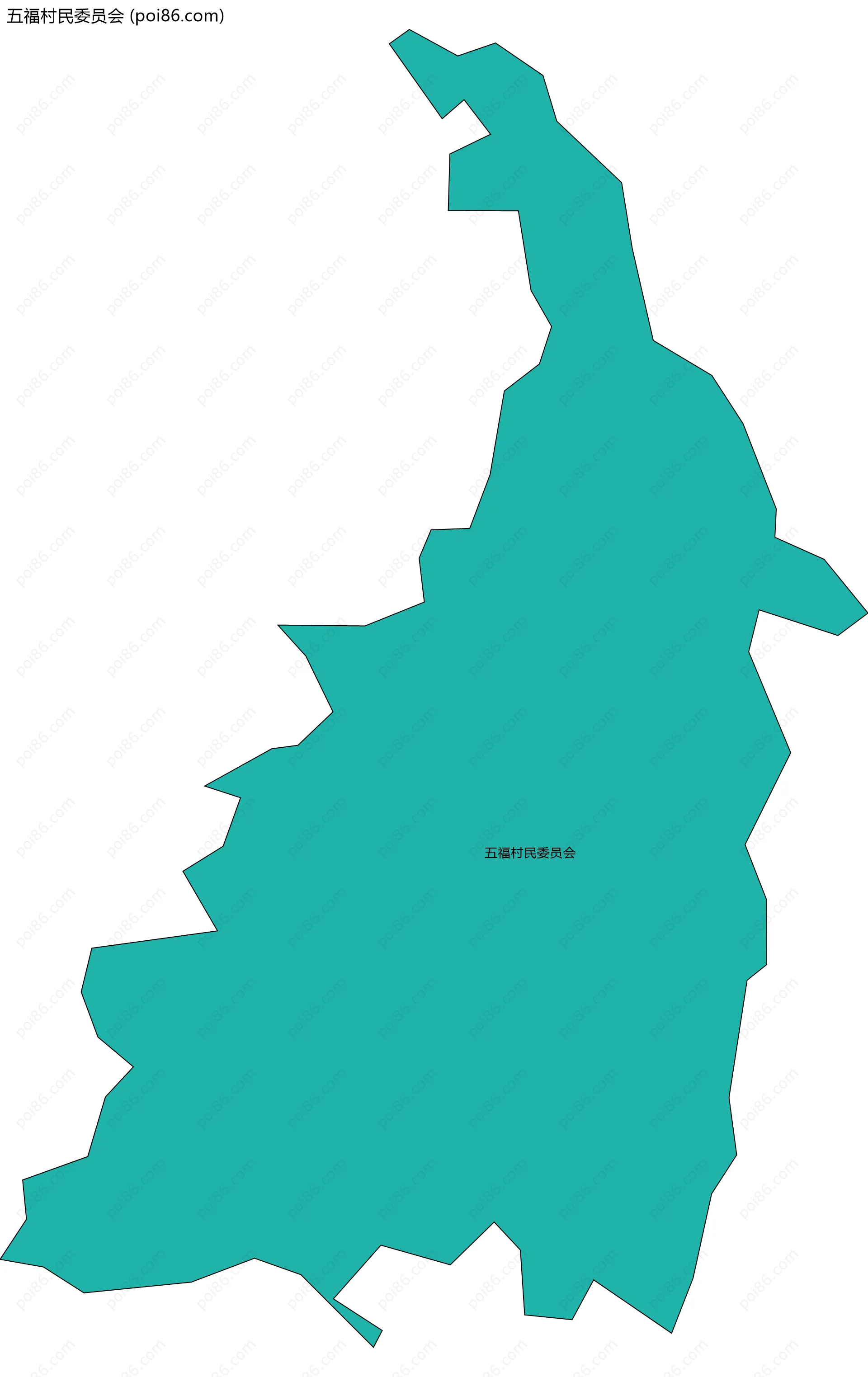 五福村民委员会边界地图
